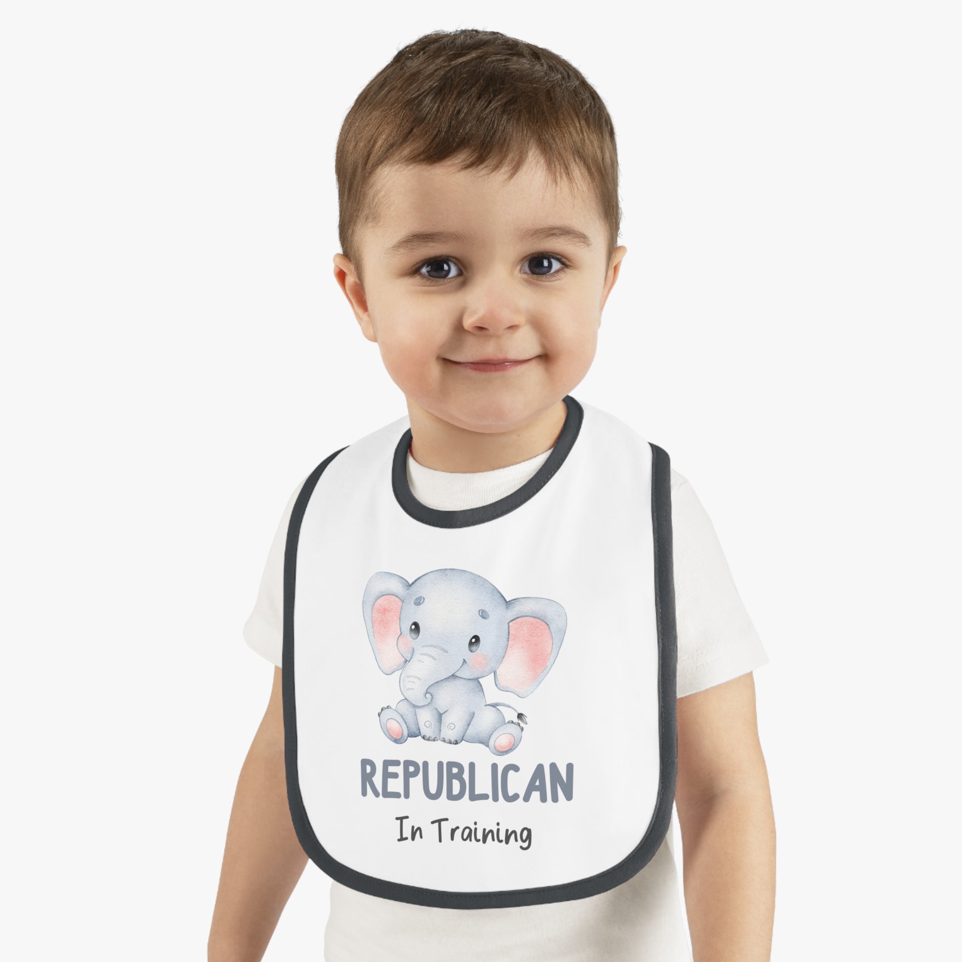 R in Training Baby Bib (Cartoon Logo) - Sweet Baby Jeez Teez
