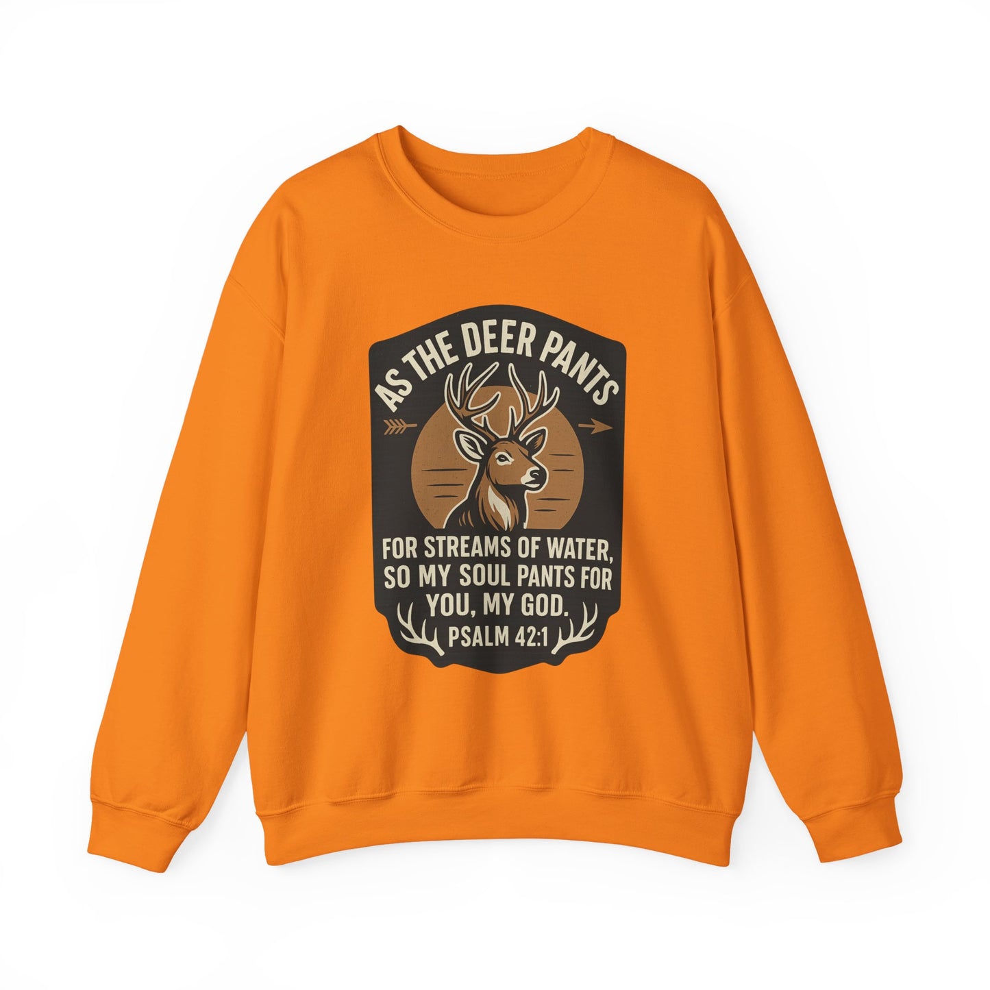 Psalm 42:1 "As the Deer" Bible Verse Cozy Sweatshirt