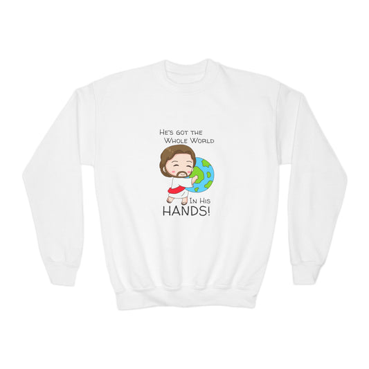 Whole World Boy's Sweatshirt - Sweet Baby Jeez Teez