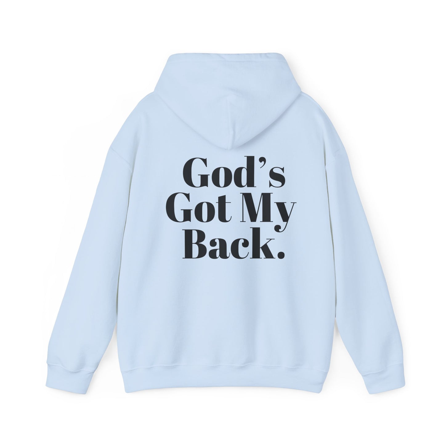 God's Got My Back Men's Hoodie (Black Logo) - Sweet Baby Jeez Teez