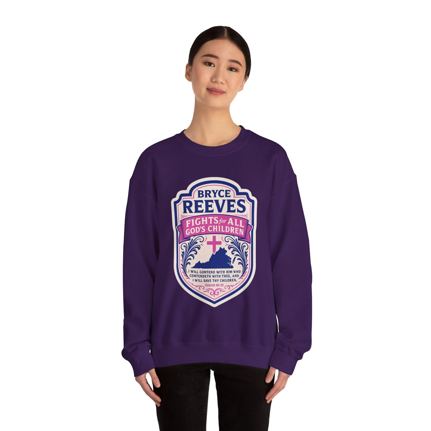 Bryce Reeves Fights for ALL God's Children Women's Crewneck Sweatshirt