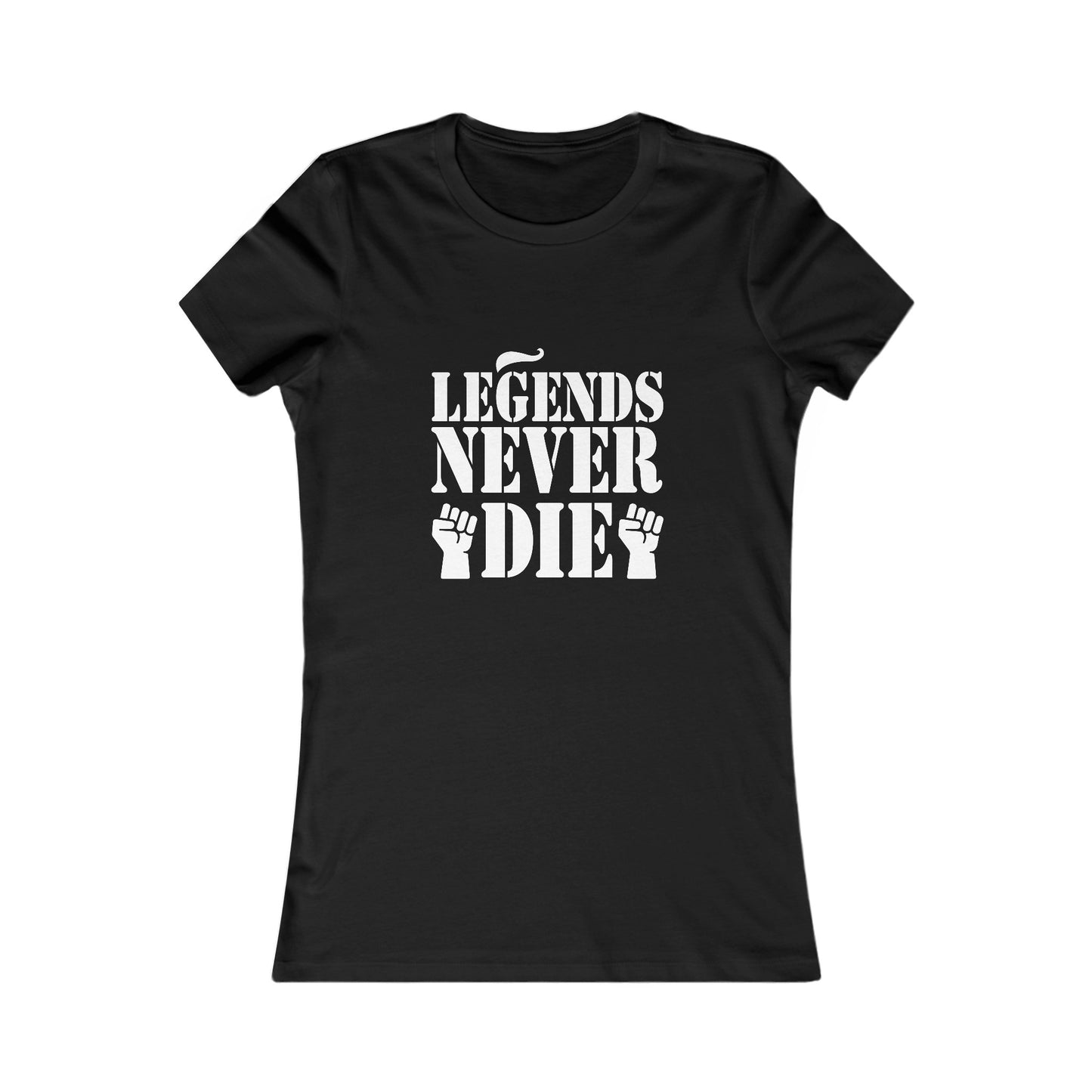 Legends Women's Fitted Tshirt (White Logo) - Sweet Baby Jeez Teez