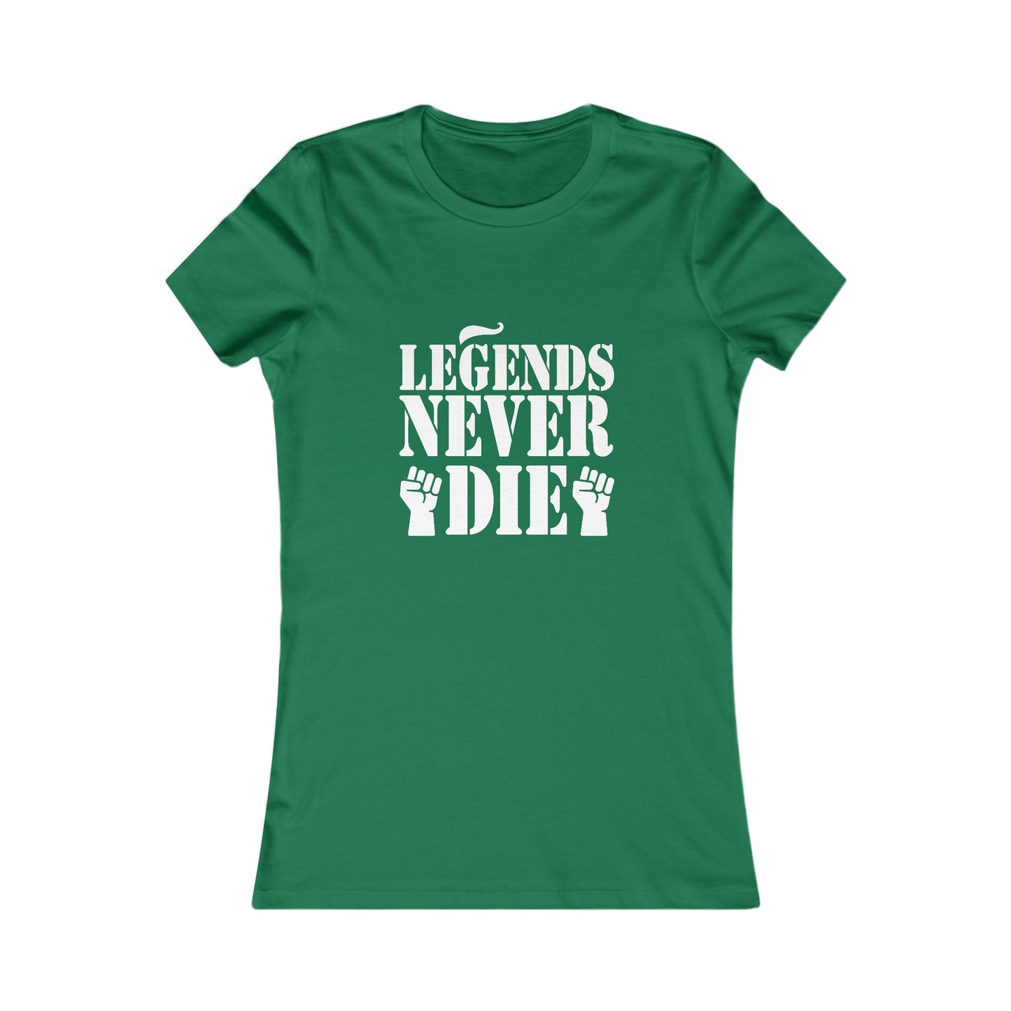Legends Women's Fitted Tshirt (White Logo) - Sweet Baby Jeez Teez