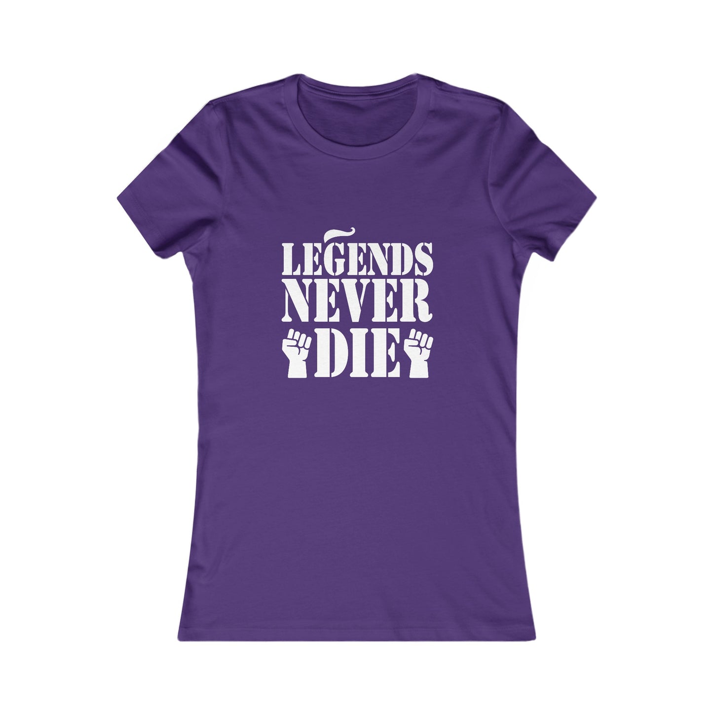 Legends Women's Fitted Tshirt (White Logo) - Sweet Baby Jeez Teez