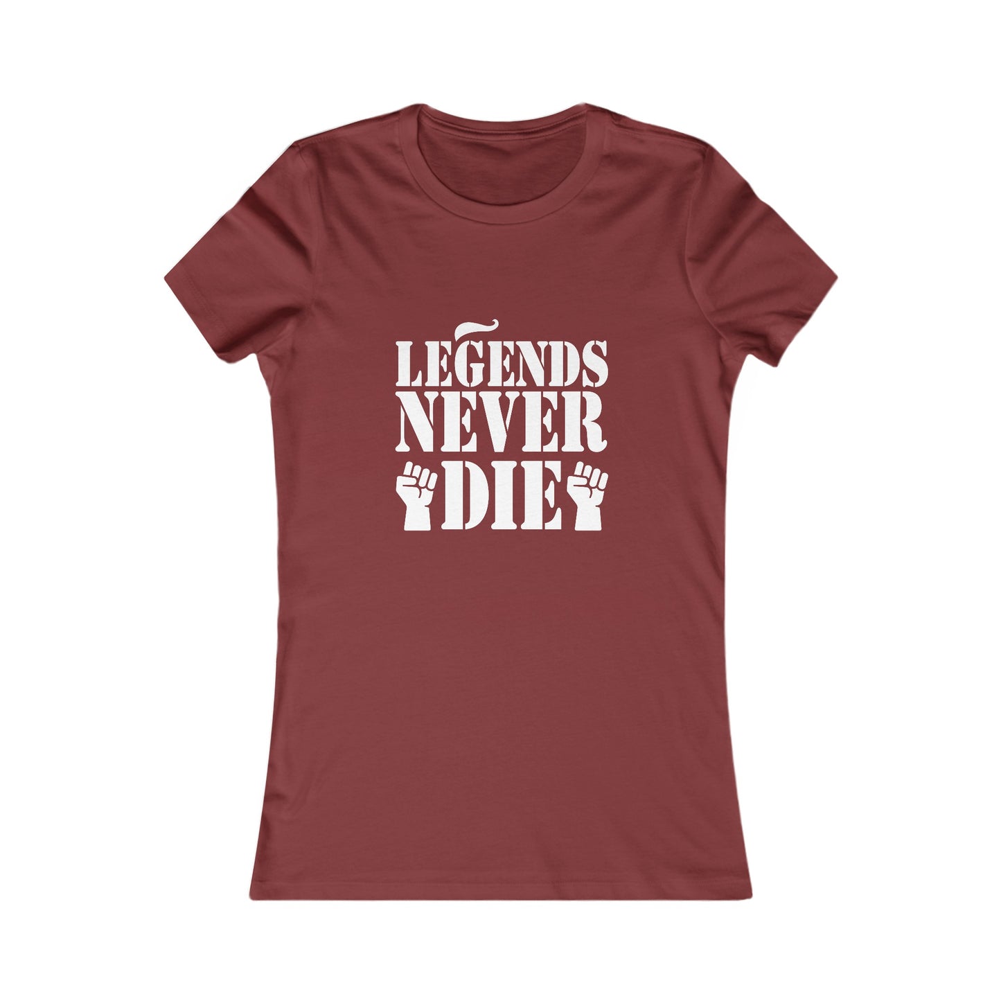 Legends Women's Fitted Tshirt (White Logo) - Sweet Baby Jeez Teez