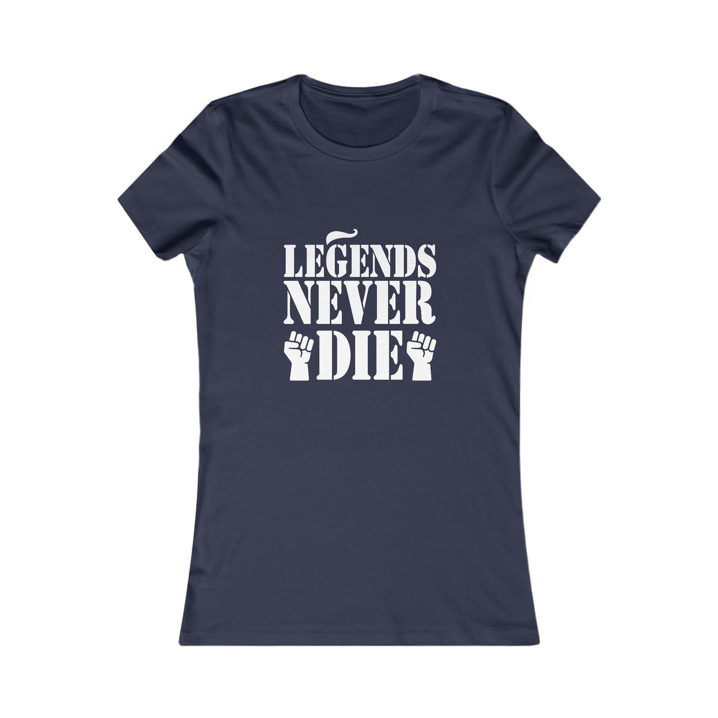 Legends Women's Fitted Tshirt (White Logo) - Sweet Baby Jeez Teez