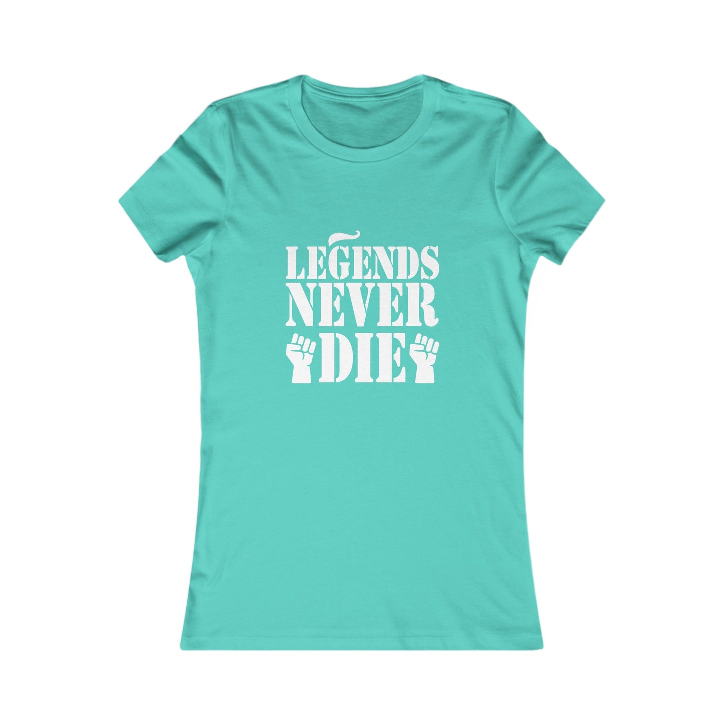 Legends Women's Fitted Tshirt (White Logo) - Sweet Baby Jeez Teez