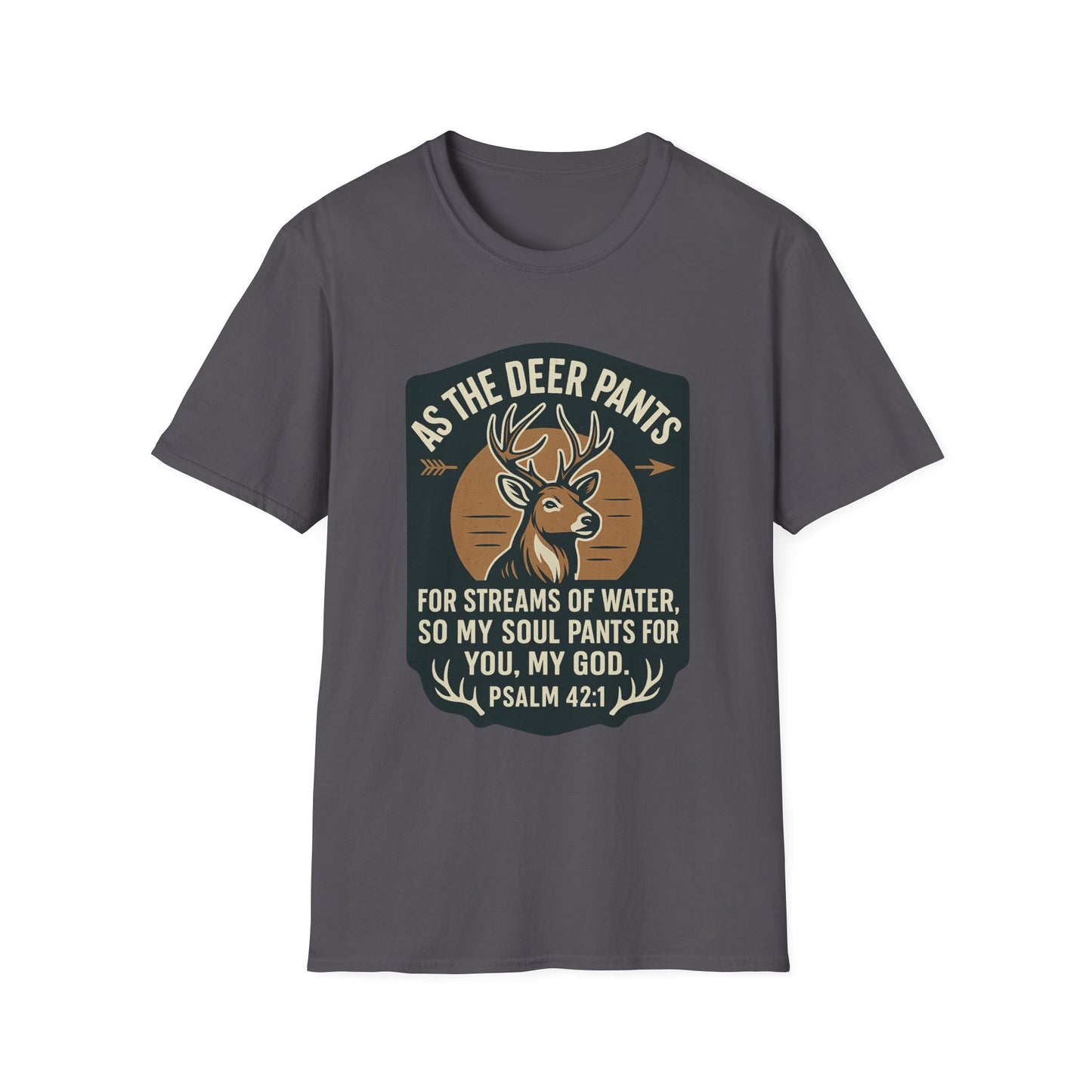 Psalm 42:1 "As The Deer" Bible Verse Softstyle Tshirt