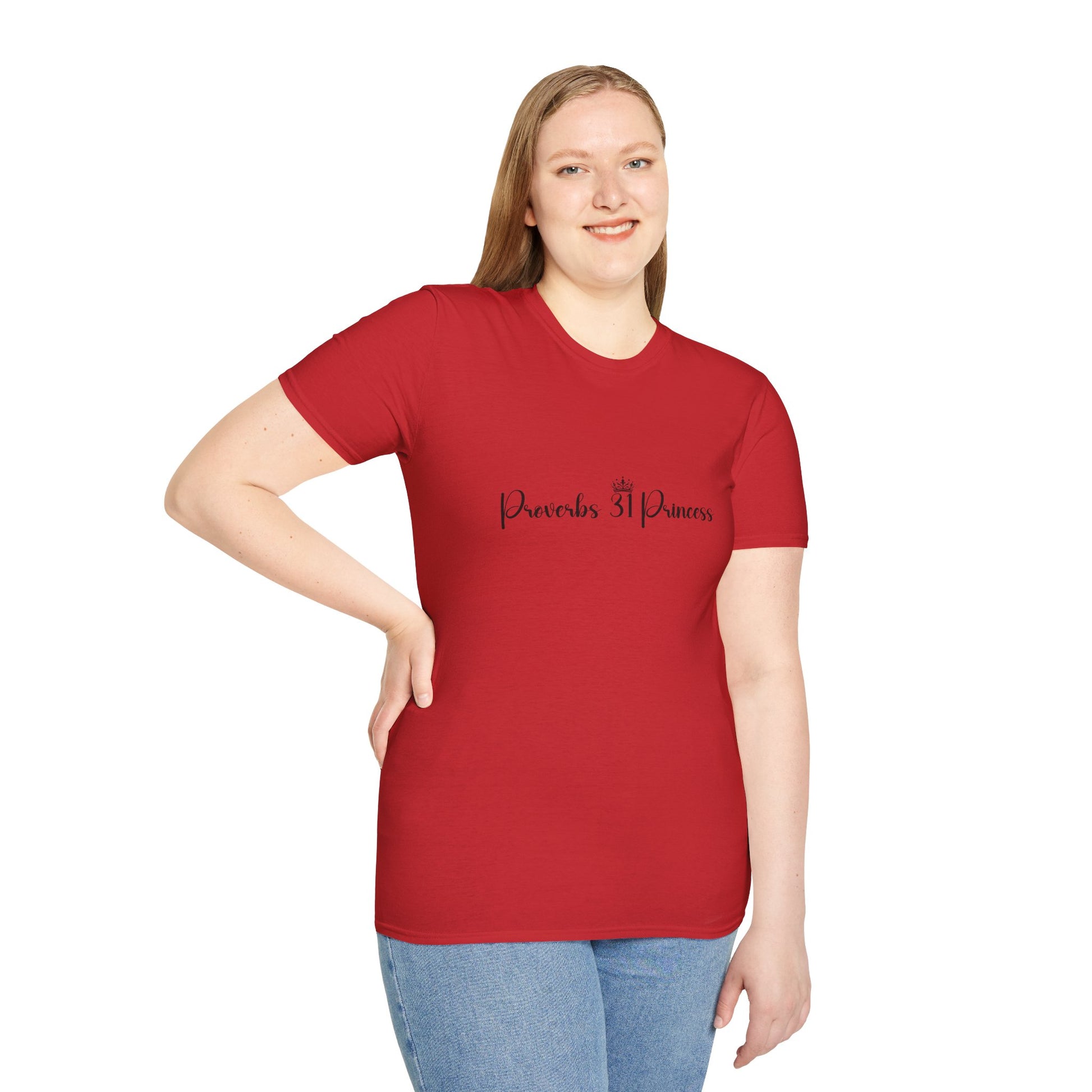 Proverbs 31 Princess Women's Relaxed/Plus Tshirt (Black Logo) - Sweet Baby Jeez Teez