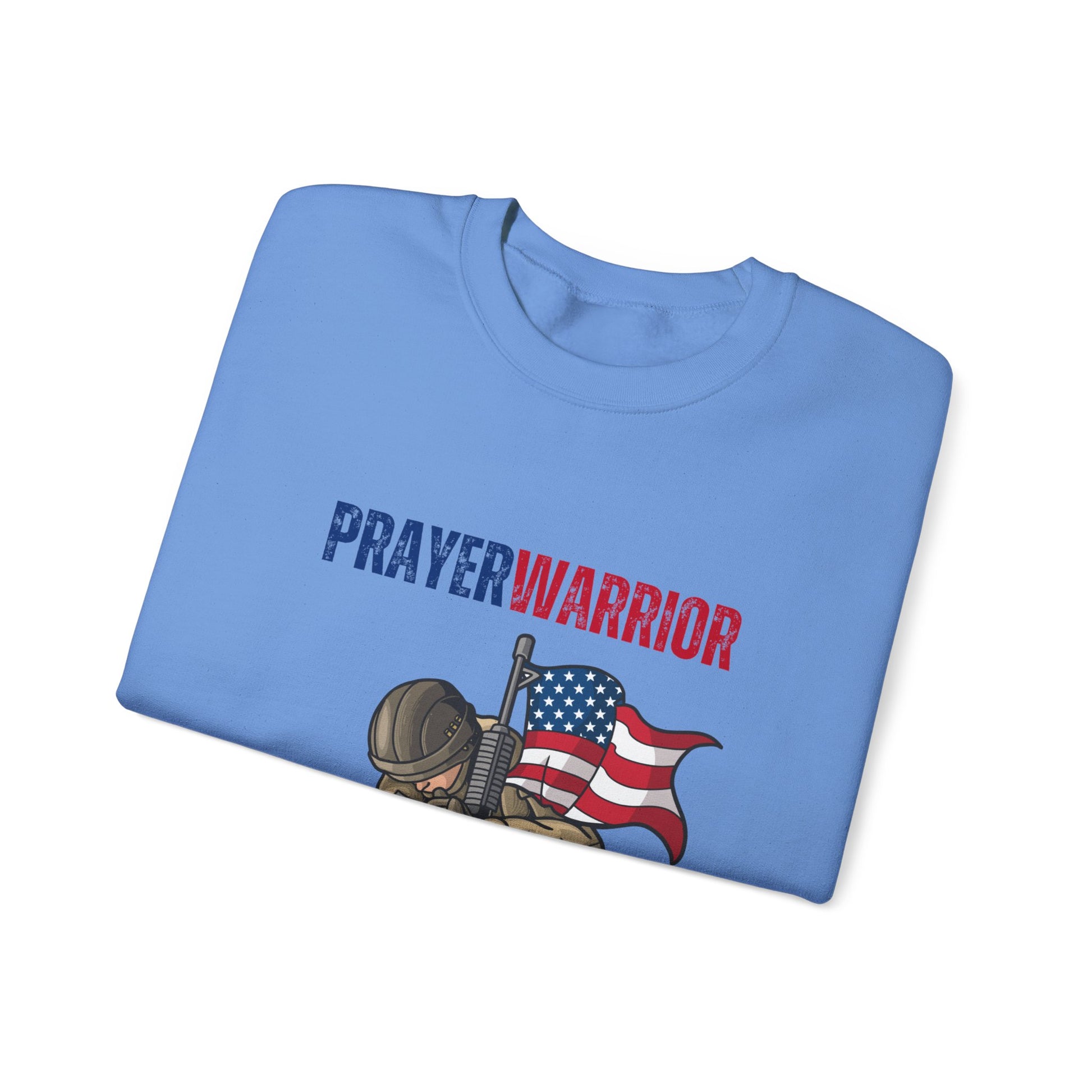 Prayer Warrior Soldier Men's Sweatshirt - Sweet Baby Jeez Teez