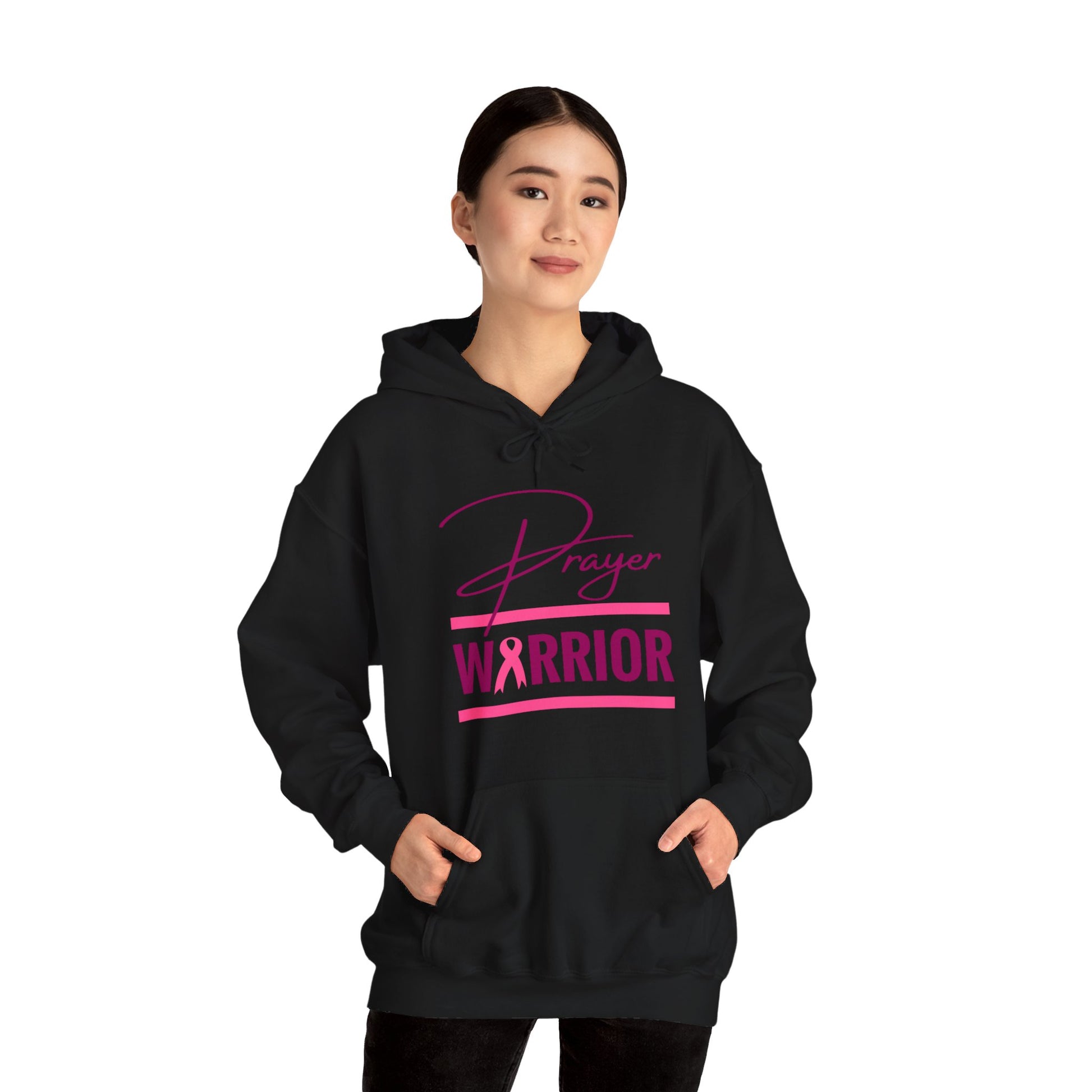 Prayer Warrior Breast Cancer Women's Sweatshirt (Pink Logo) - Sweet Baby Jeez Teez