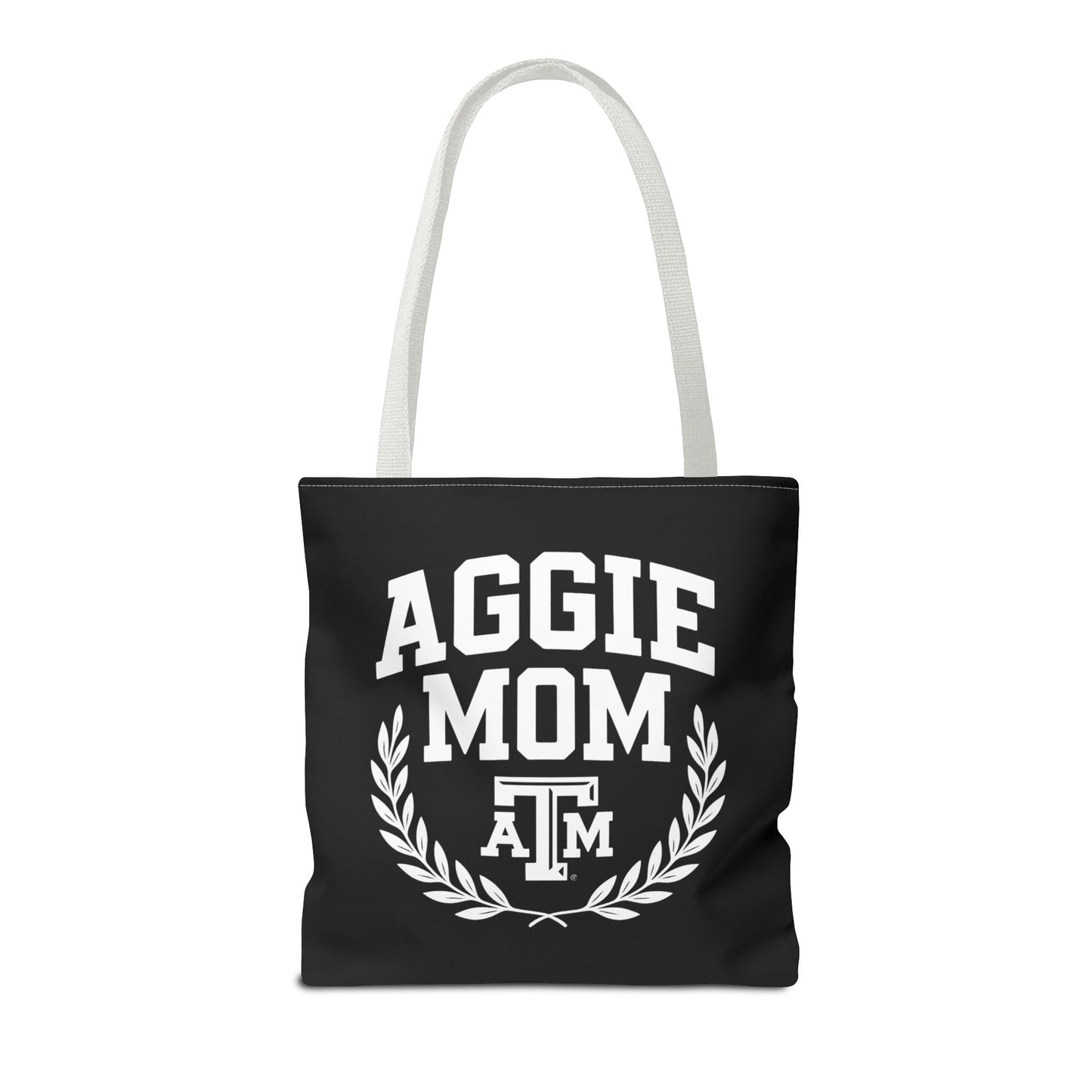 "Aggie Mom" Tote Bag - Multiple Sizes, Different Color Straps - Sweet Baby Jeez Teez