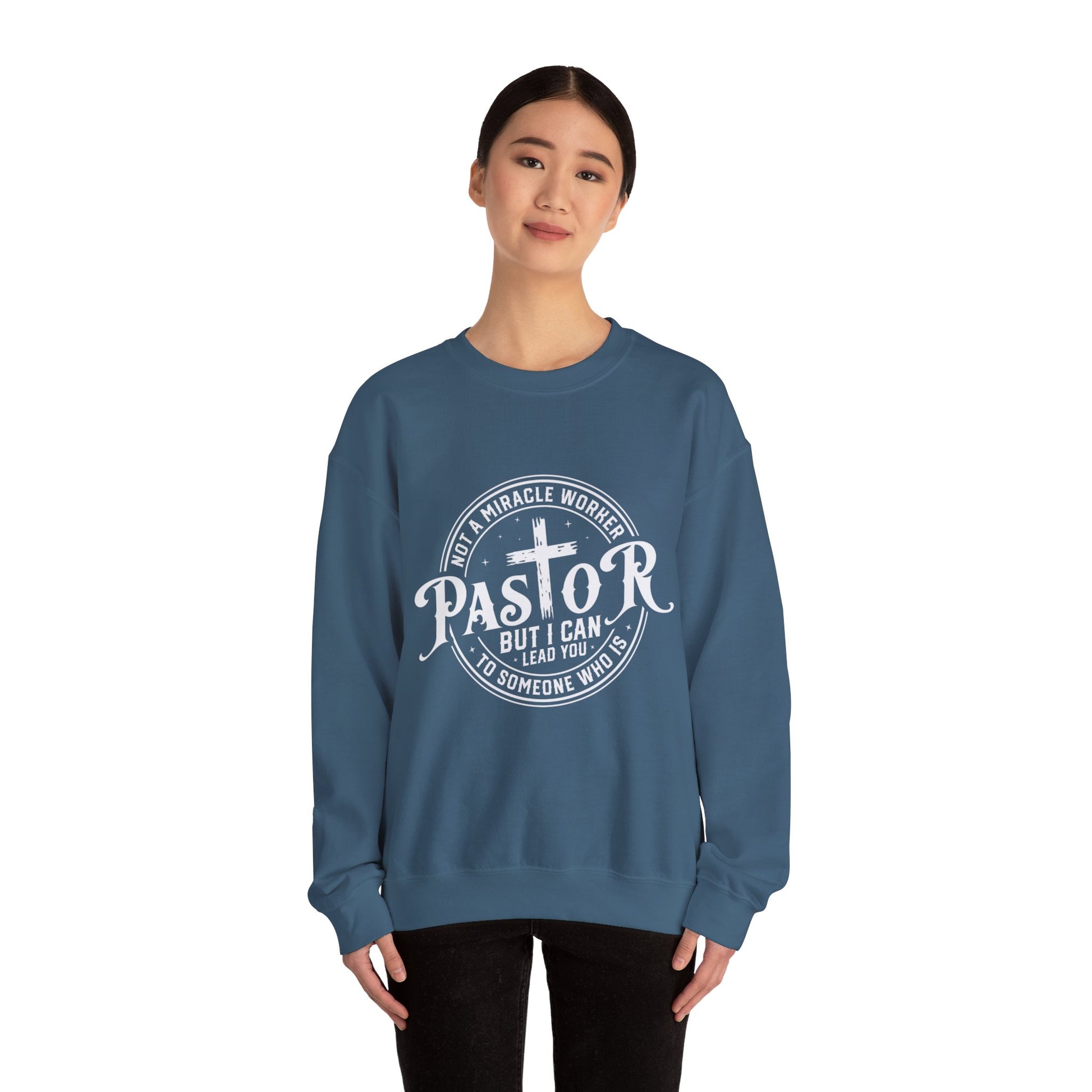 Pastor Women's Relaxed Sweatshirt (White Logo) - Sweet Baby Jeez Teez