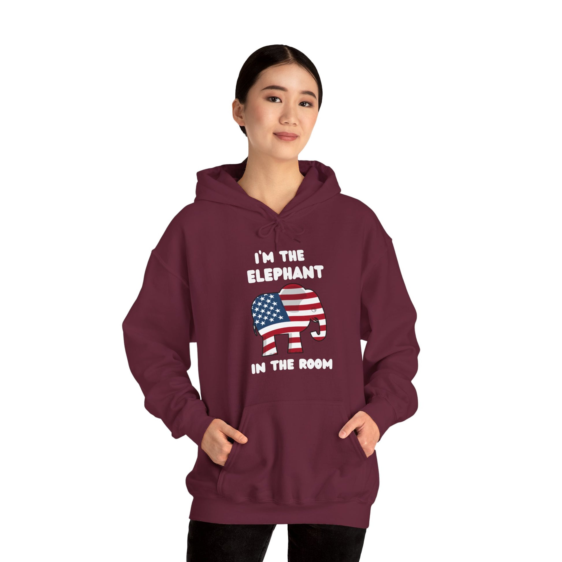 Elephant in the Room Women's Hoodie S-5XL (White Logo) - Sweet Baby Jeez Teez