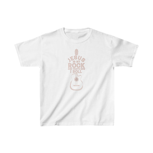 Jesus is My Rock Girls Tshirt  (Peachy  Logo) - Sweet Baby Jeez Teez