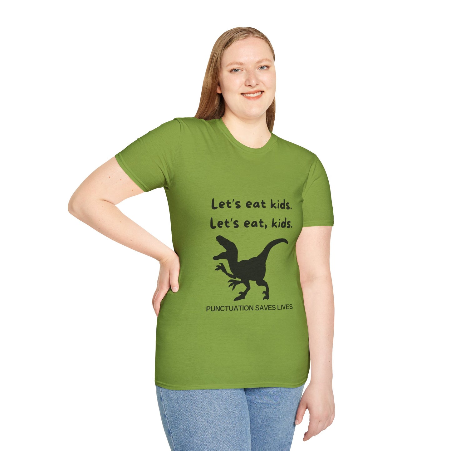 Lets Eat Kids Mens Tshirt (Black Logo) - Sweet Baby Jeez Teez