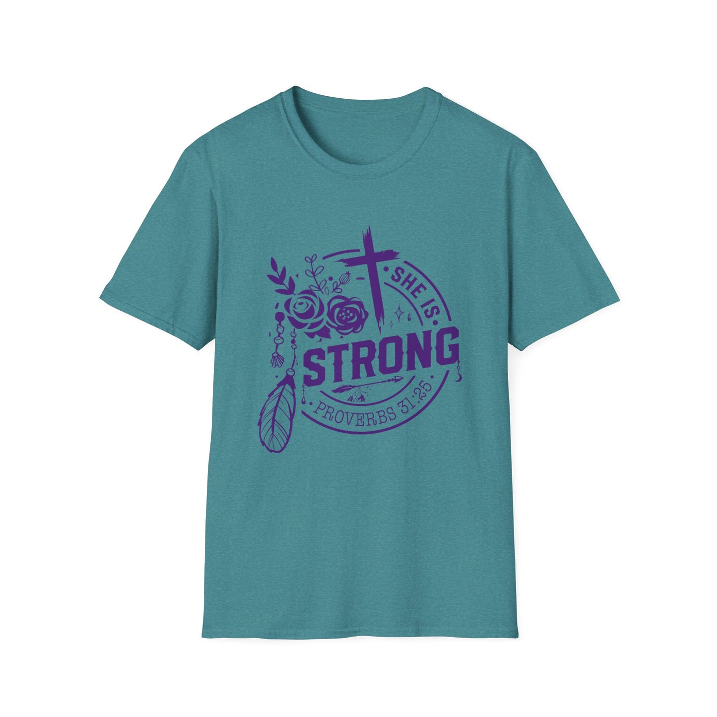 "She is Strong" Proverbs 31:25 Bible Verse Women's Relaxed Tshirt