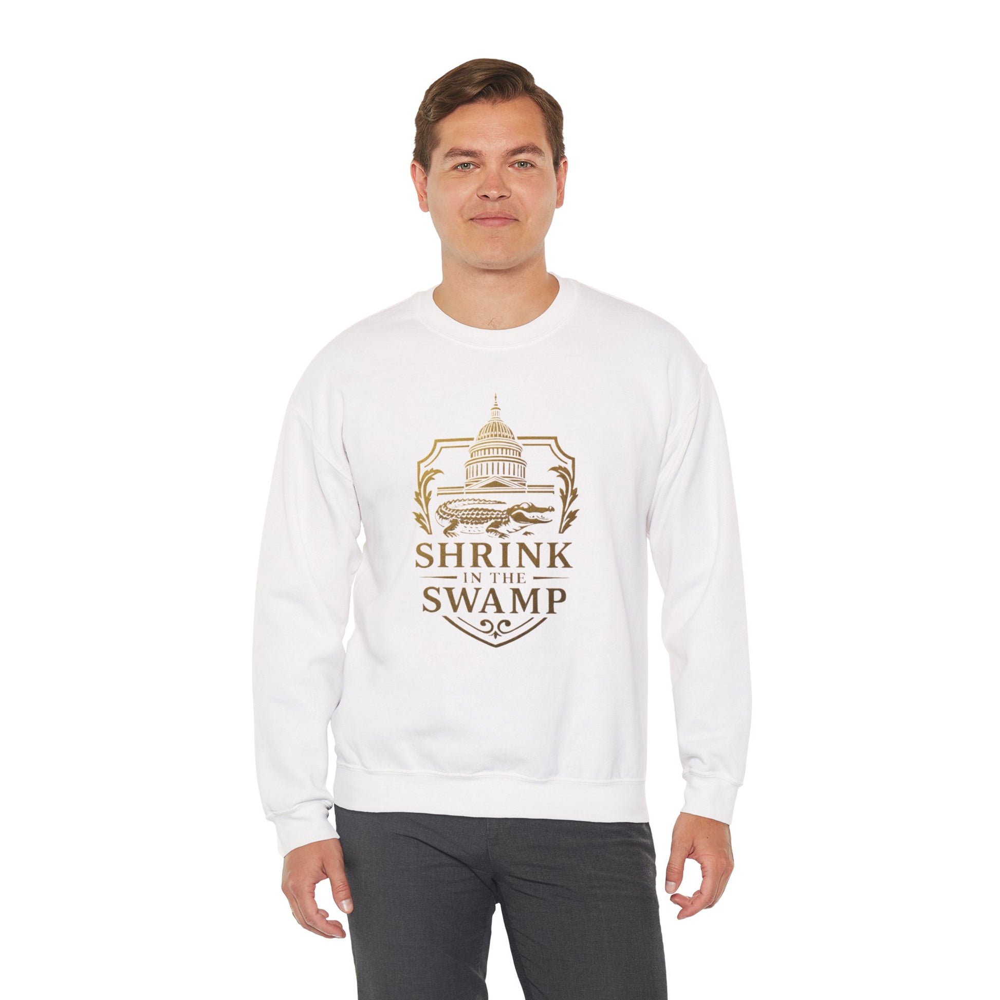 Shrink in the Swamp [TM] Unisex Crewneck Sweatshirt - Sweet Baby Jeez Teez