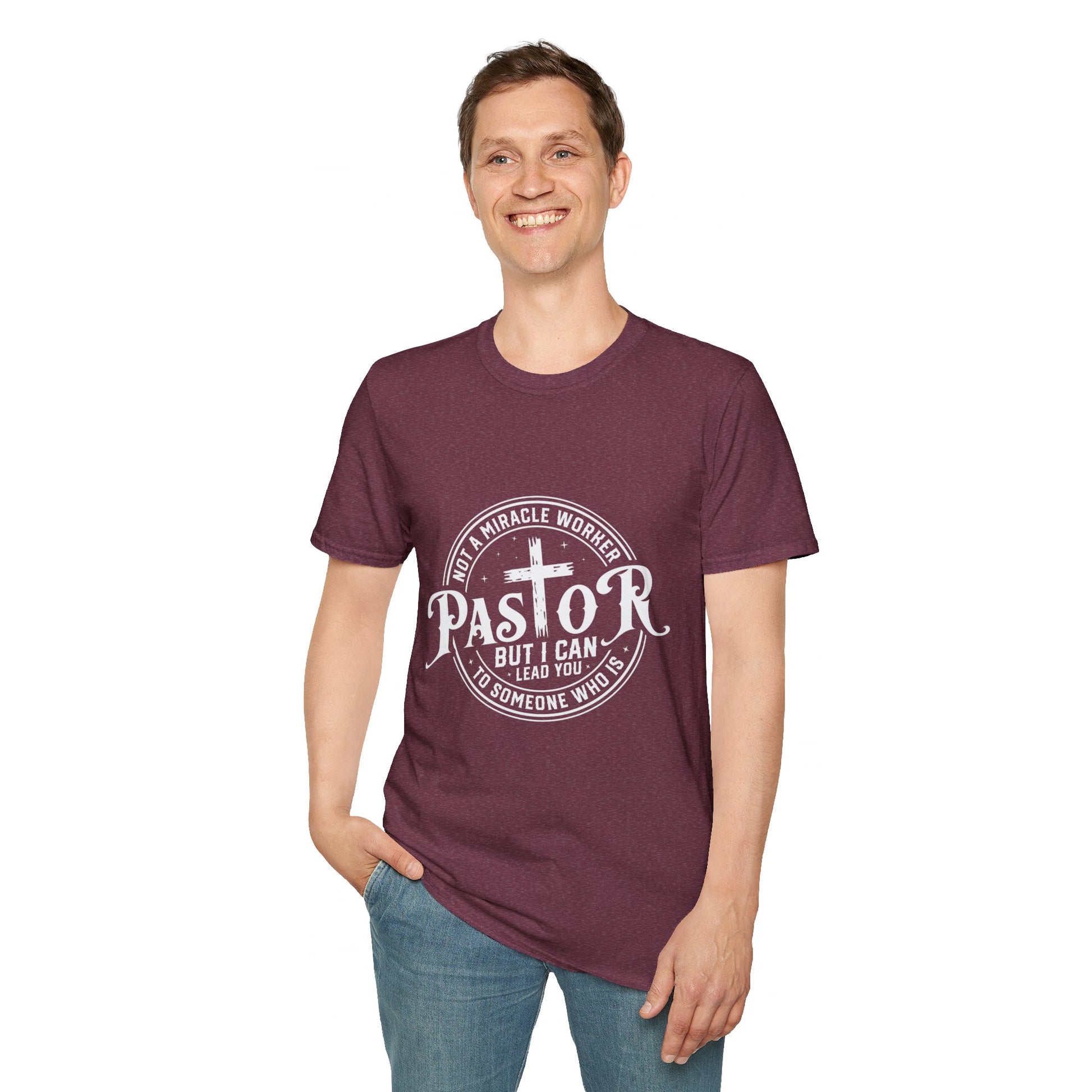 Pastor Men's Tshirt (White Logo) - Sweet Baby Jeez Teez