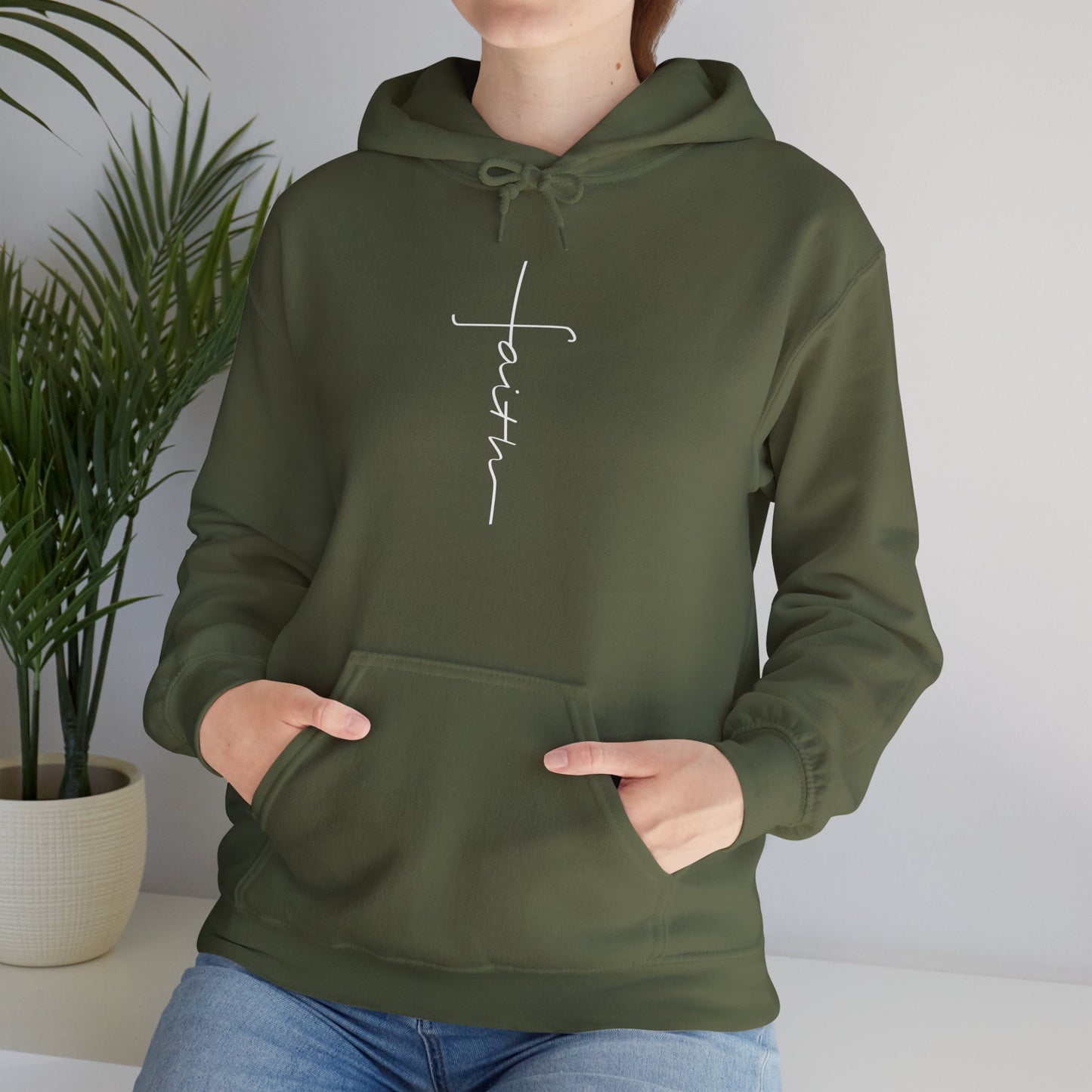 Cross Made From Faith Women's Hoodie (White) - Sweet Baby Jeez Teez
