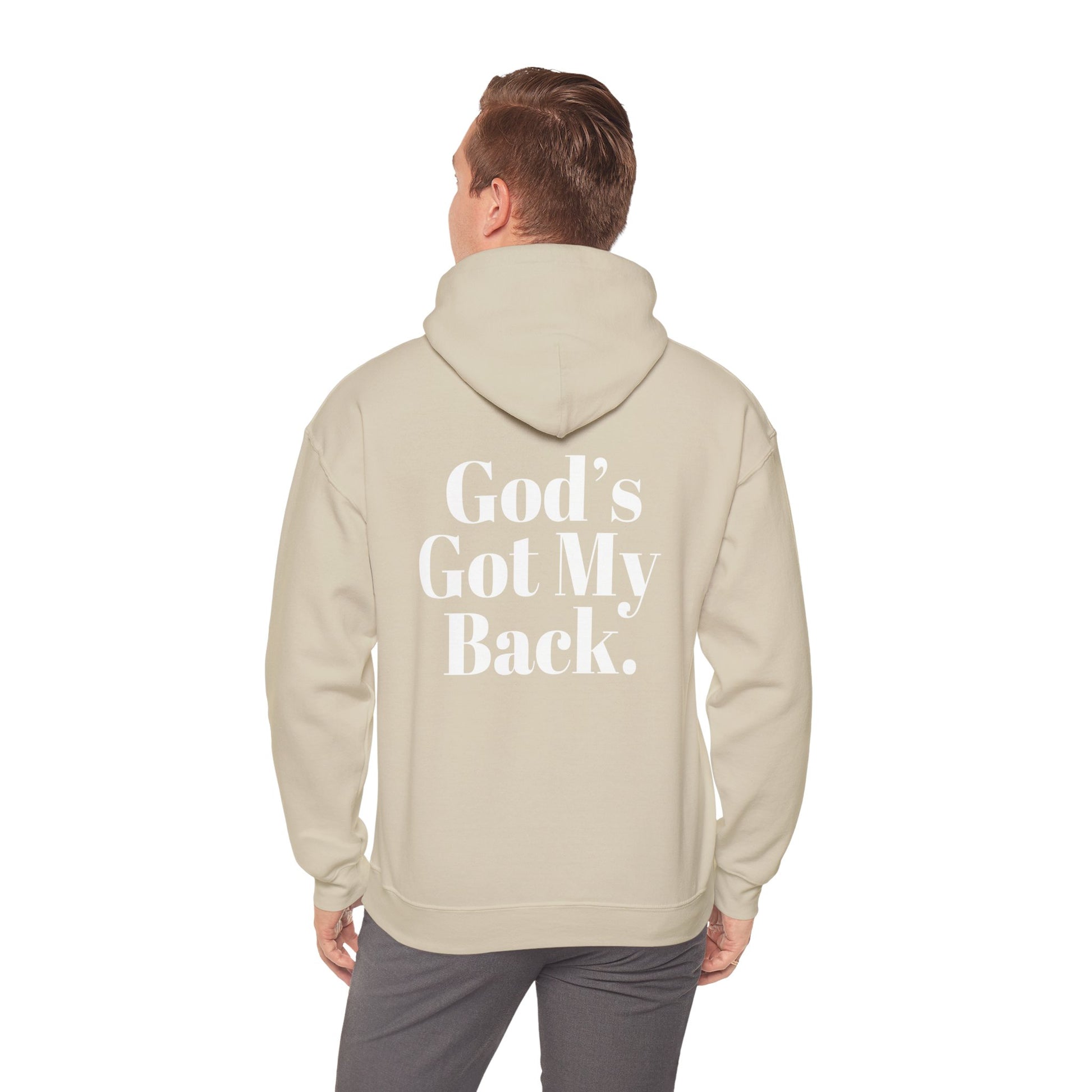 God's Got My Back Men's Hoodie (White Logo) - Sweet Baby Jeez Teez