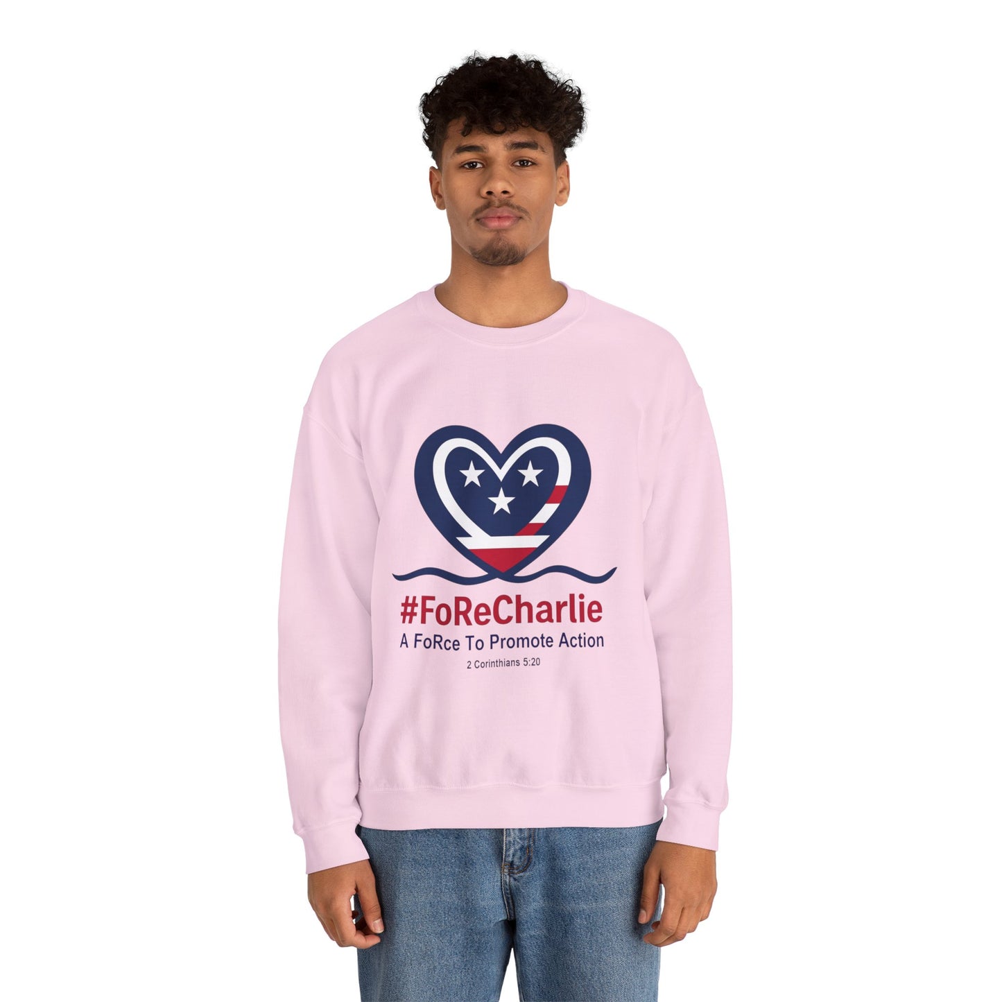 "FoRe Charlie" Ambassador Pageant Memorial Sweatshirt for Charlie Kirk (Heart Logo)