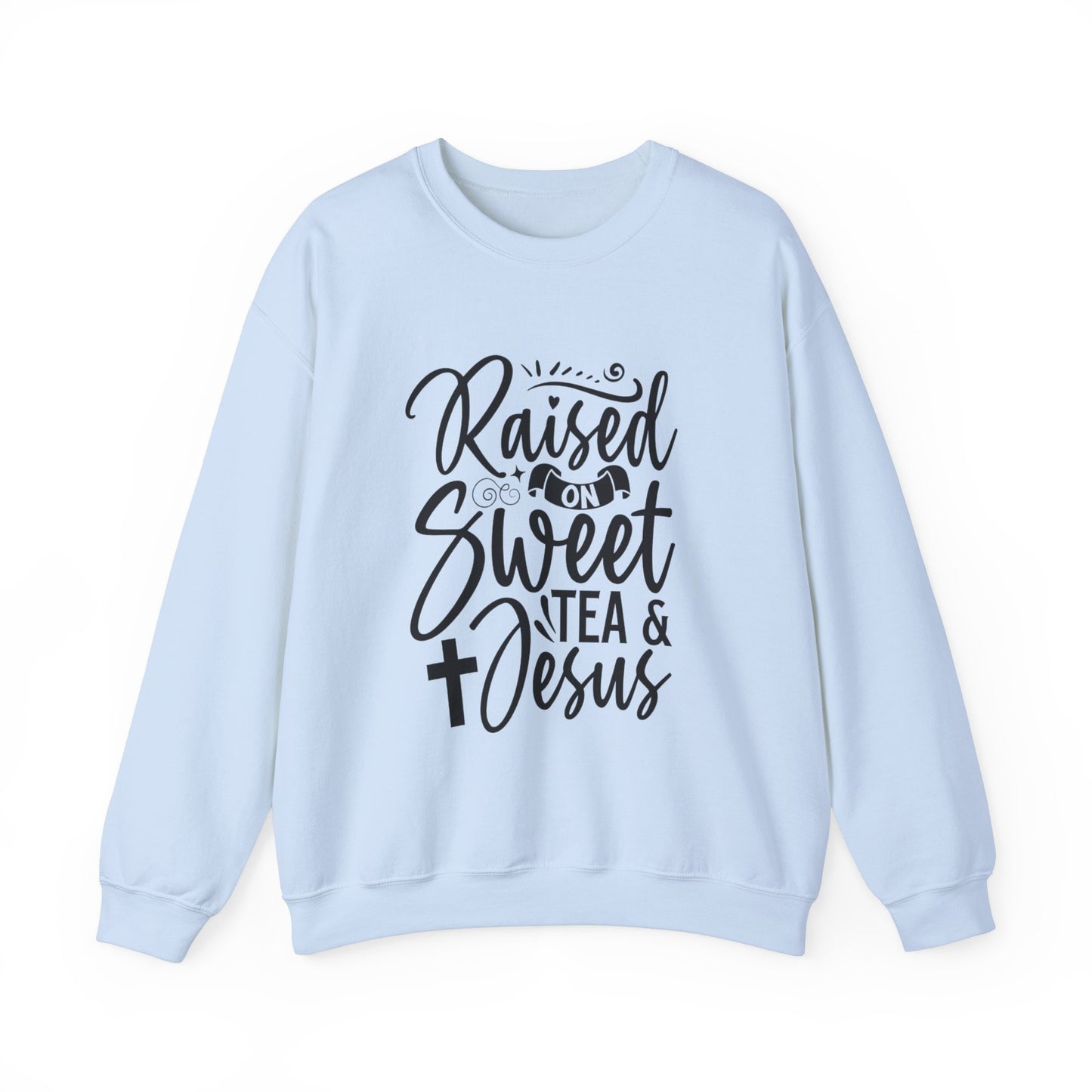 Sweet Tea and Jesus Women's Relaxed Sweatshirt (Black Logo) - Sweet Baby Jeez Teez