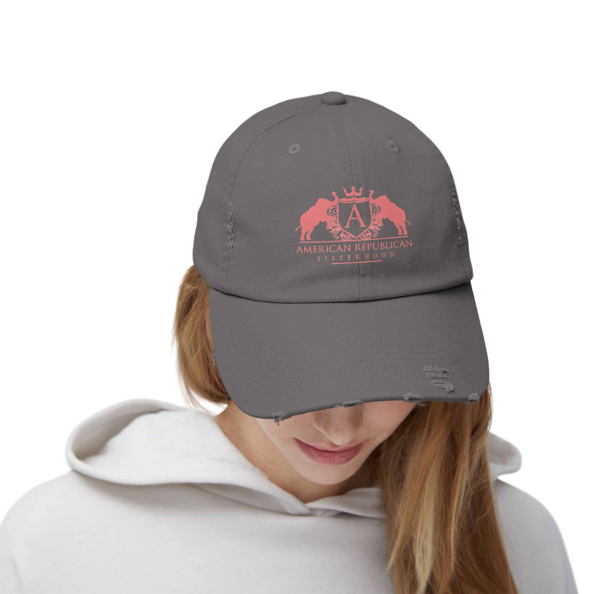 ARS Coral Logo Distressed Cap (ARS) - Sweet Baby Jeez Teez