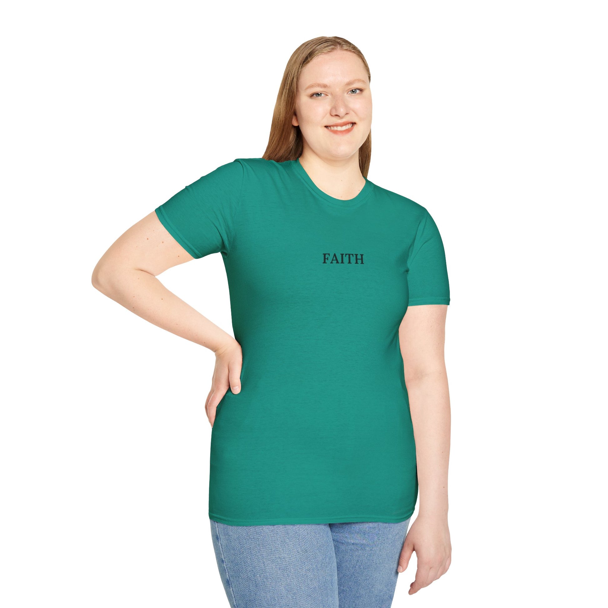 Have a Little Faith Women's Relaxed/Plus Tshirt (Black Logo) - Sweet Baby Jeez Teez