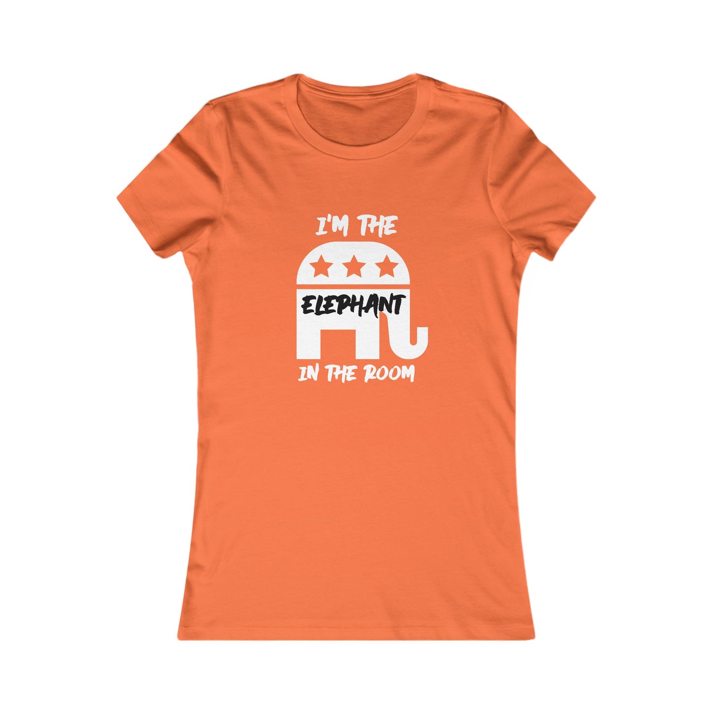 Elephant Women's Fitted Tshirt (White/Black Logo) - Sweet Baby Jeez Teez