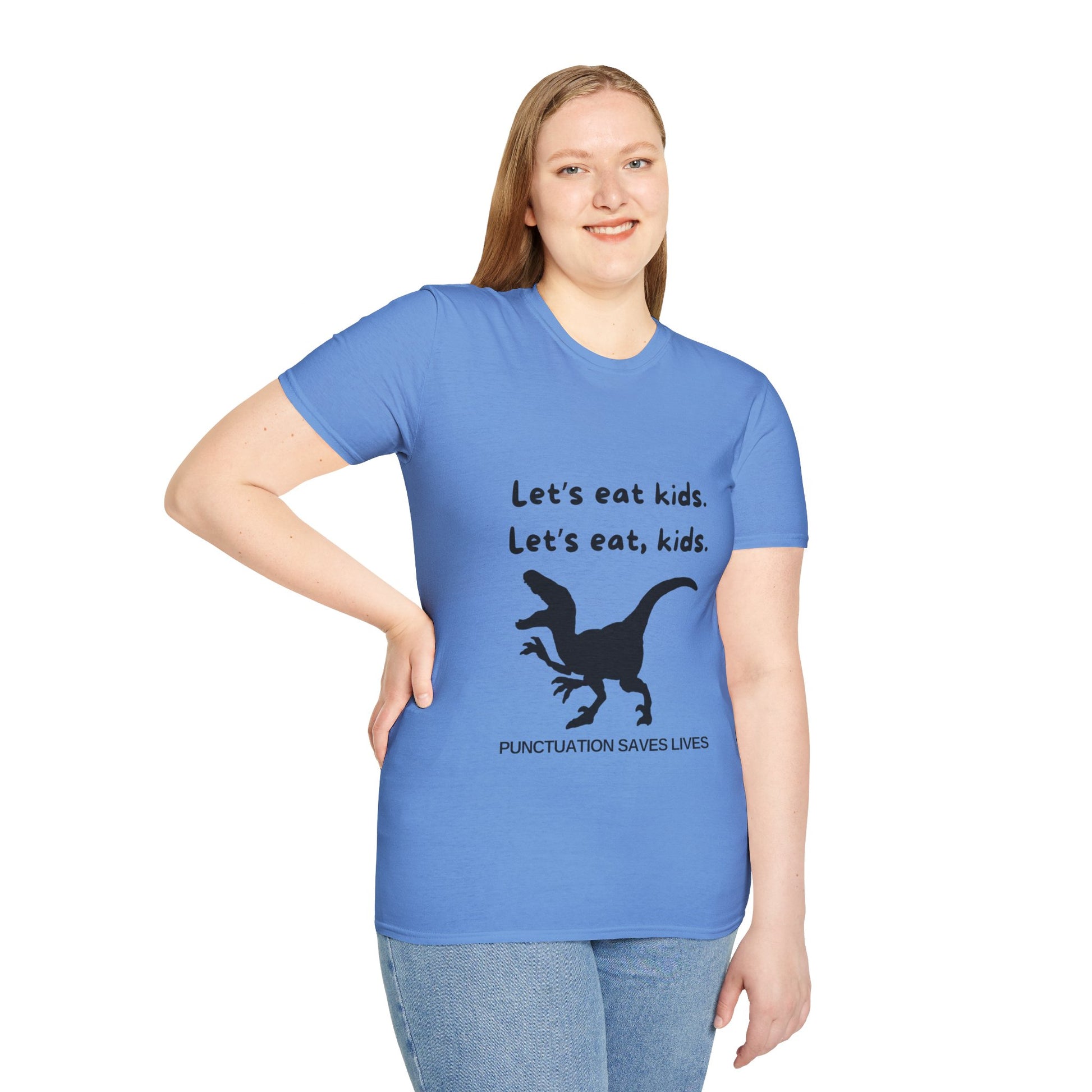 Lets Eat Kids Mens Tshirt (Black Logo) - Sweet Baby Jeez Teez
