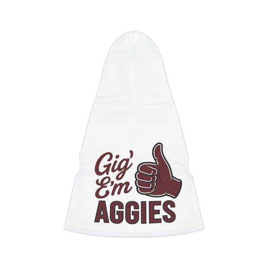 Gig 'Em Aggie Dog or Cat Pet Hoodie Sweatshirt