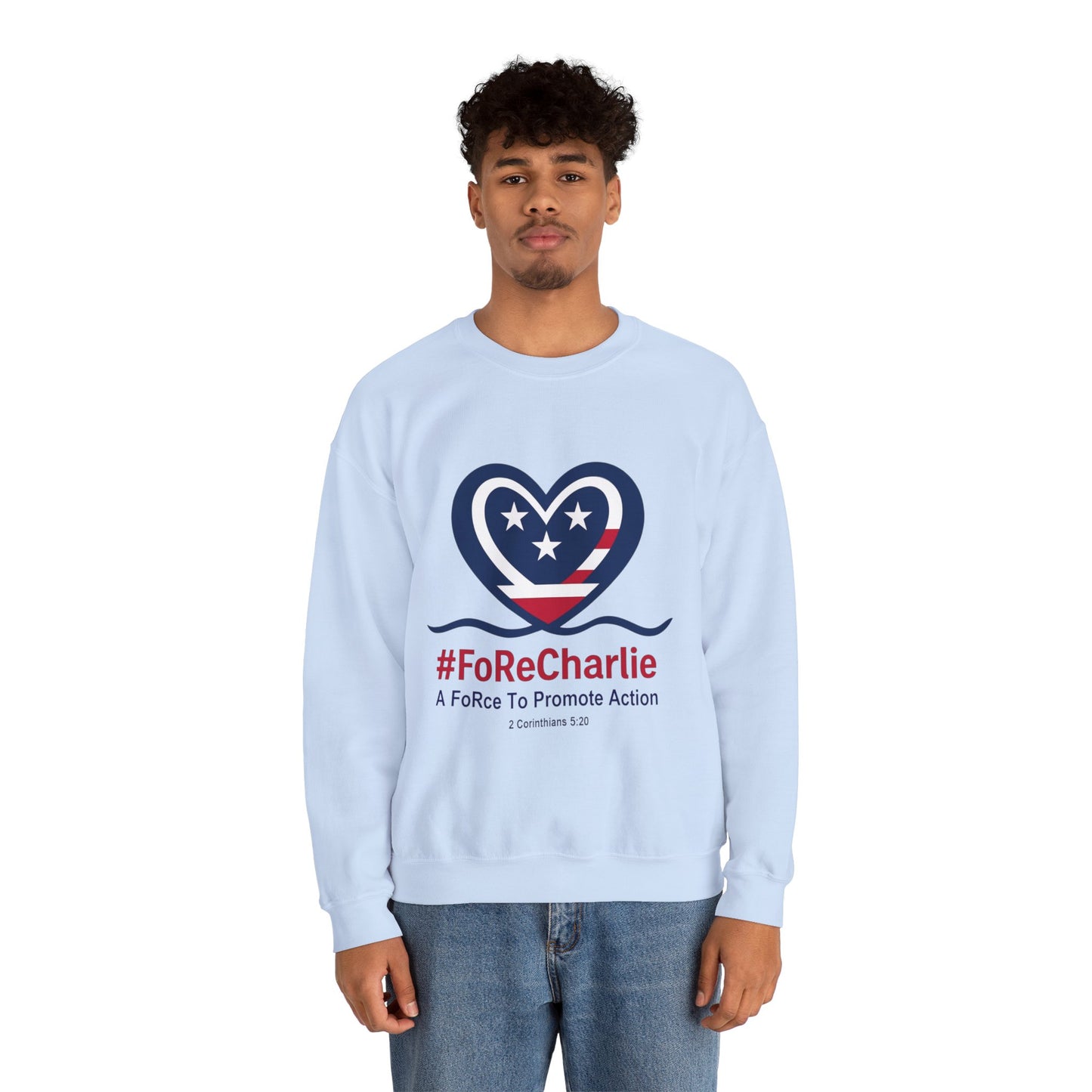 "FoRe Charlie" Ambassador Pageant Memorial Sweatshirt for Charlie Kirk (Heart Logo)