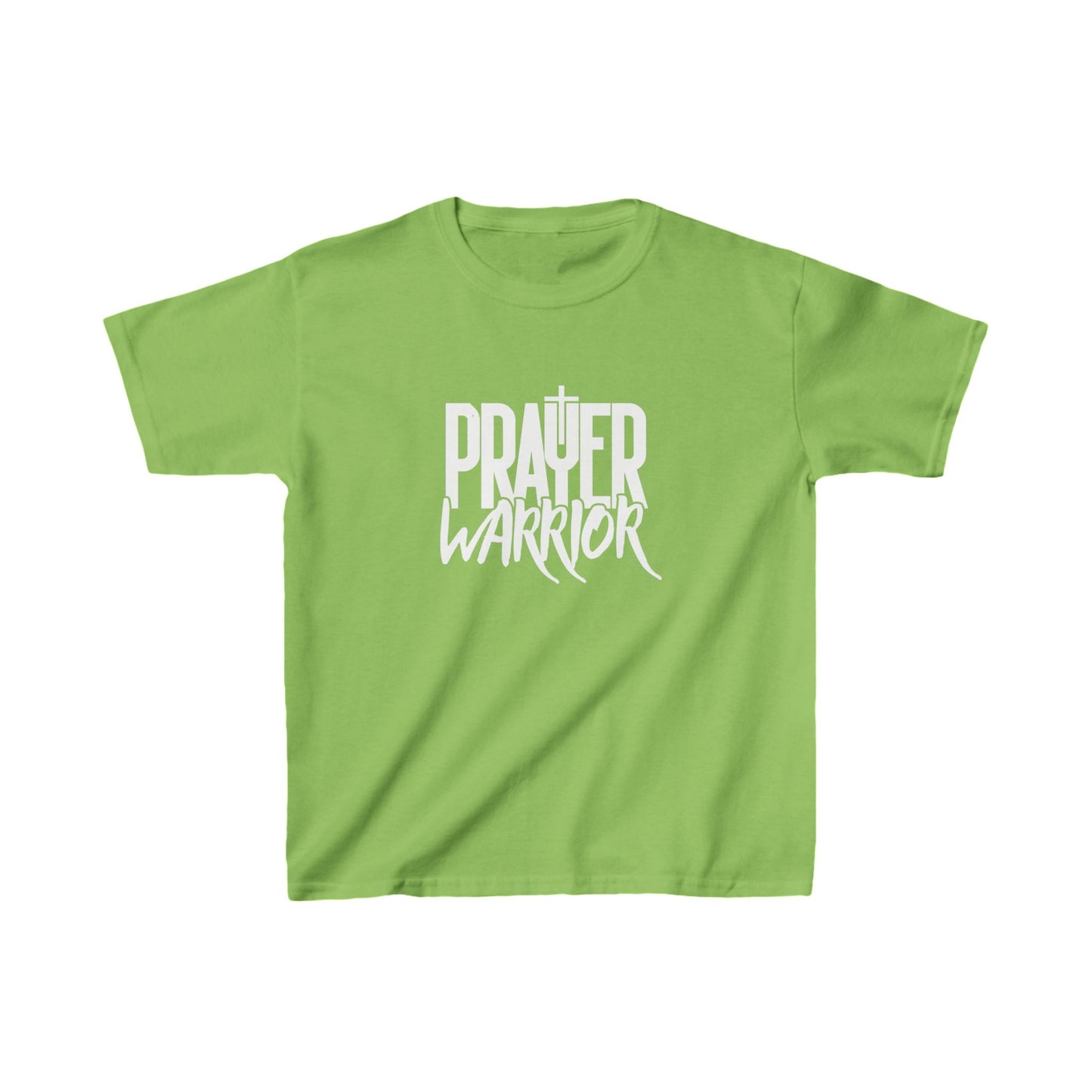 Prayer Warrior Boy's Tshirt (White Logo)