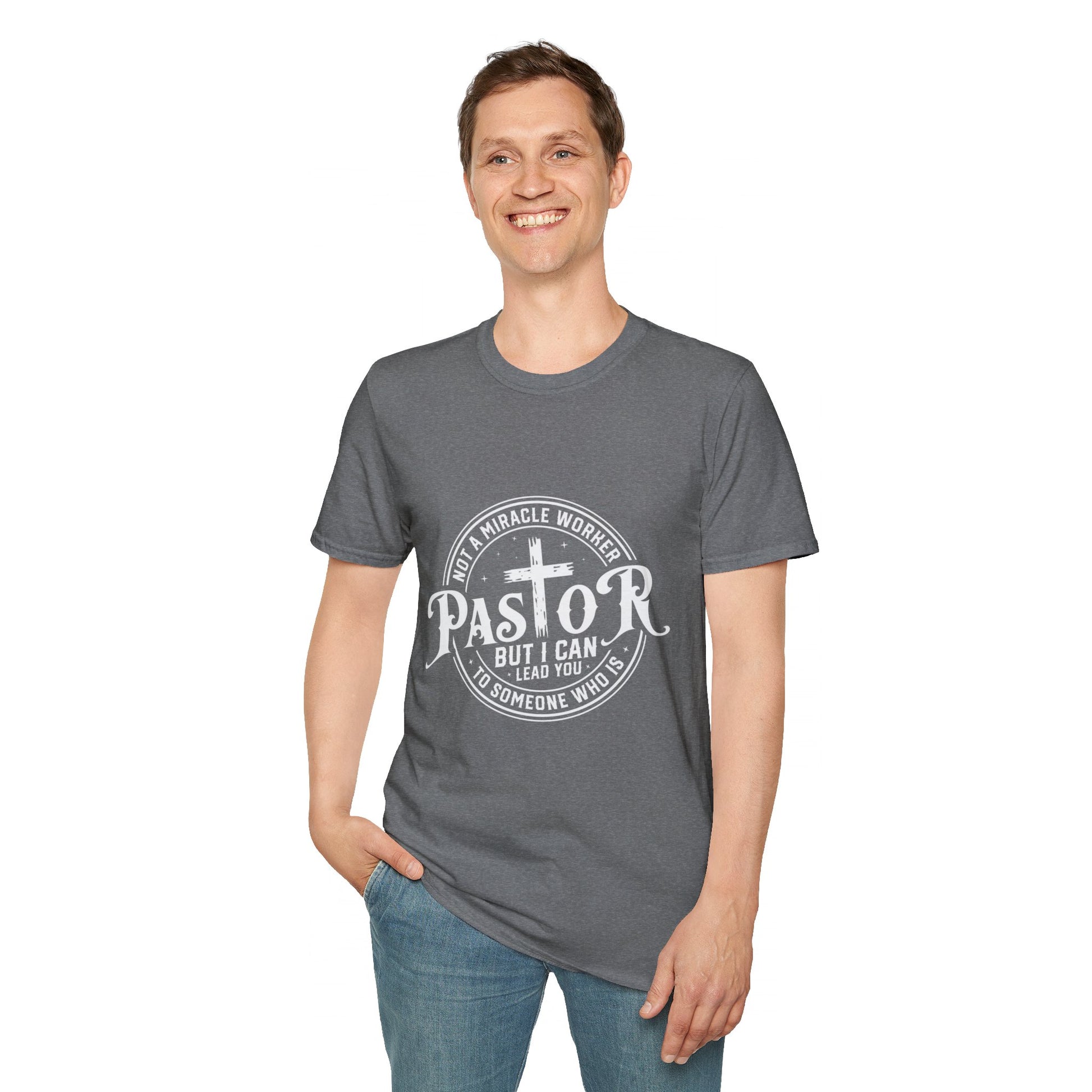 Pastor Men's Tshirt (White Logo) - Sweet Baby Jeez Teez