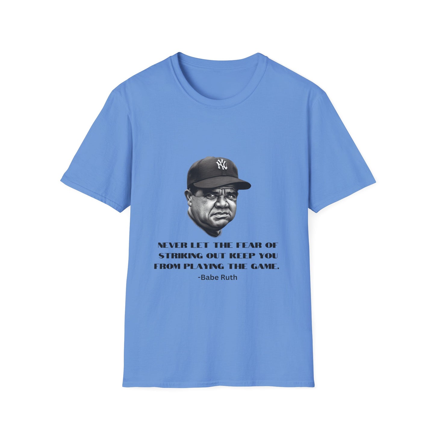 Strike Out Babe Ruth Men's Tshirt (IW Grayscale Logo)