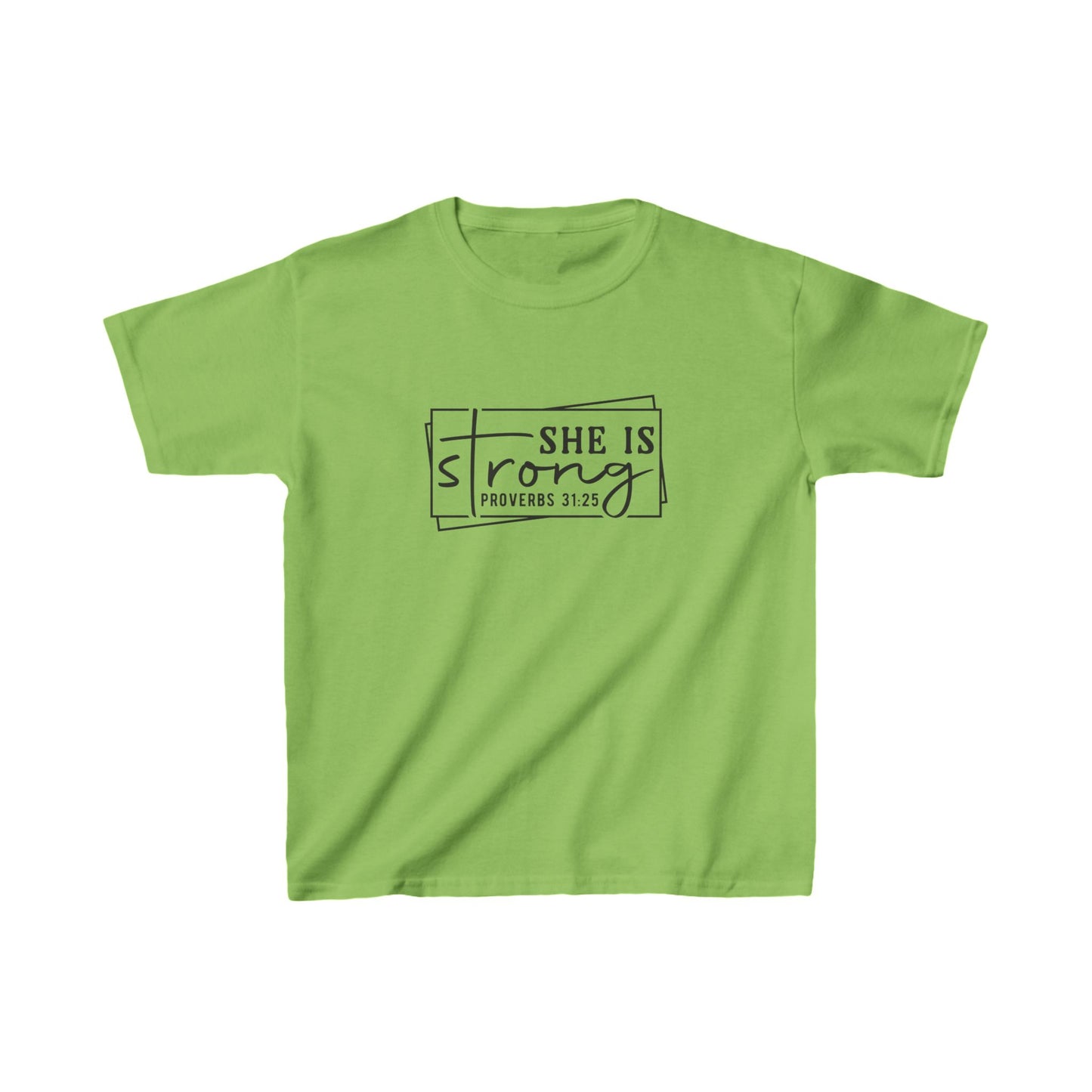 She is Strong Girl's Tshirt (Box Logo) - Sweet Baby Jeez Teez