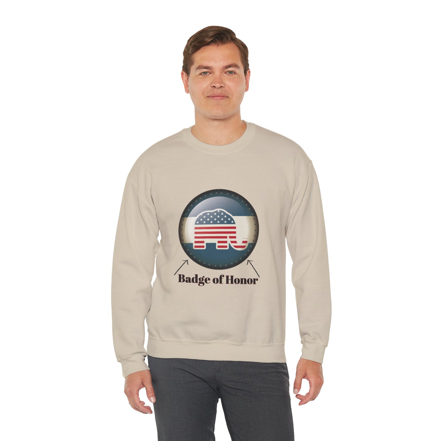 Badge of Honor Men's Sweatshirt - Sweet Baby Jeez Teez