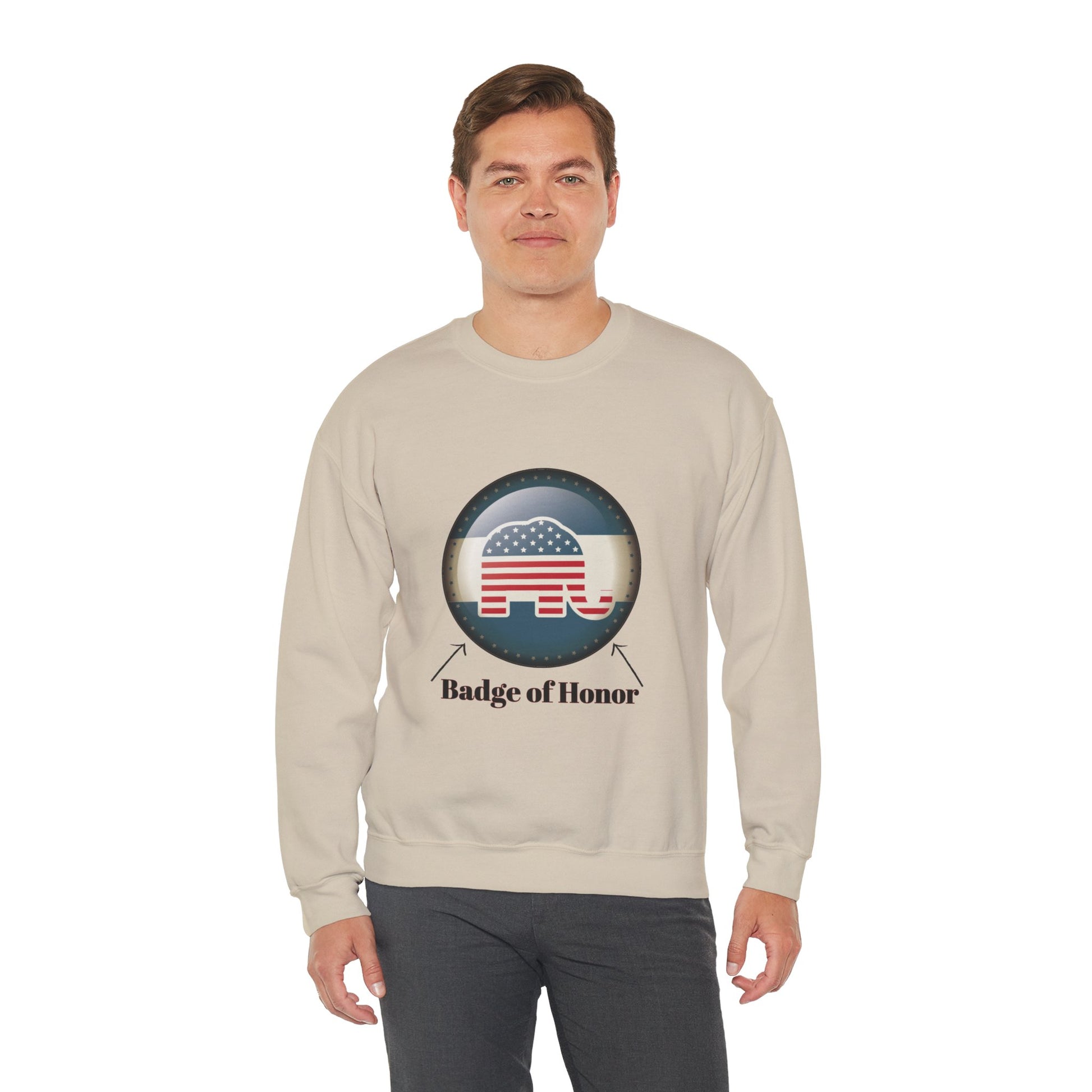 Badge of Honor Men's Sweatshirt - Sweet Baby Jeez Teez