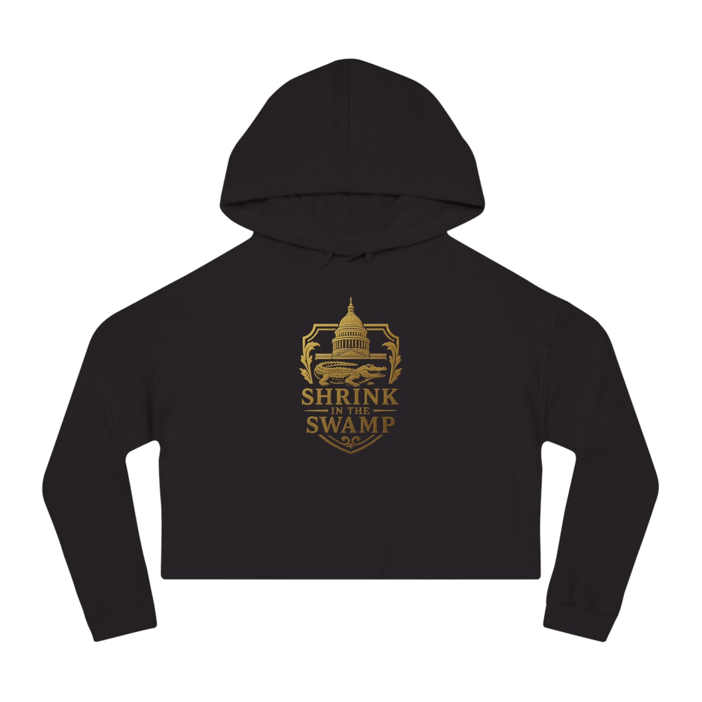 Shrink in the Swamp [TM] Logo Women’s Cropped Hoodie - Sweet Baby Jeez Teez