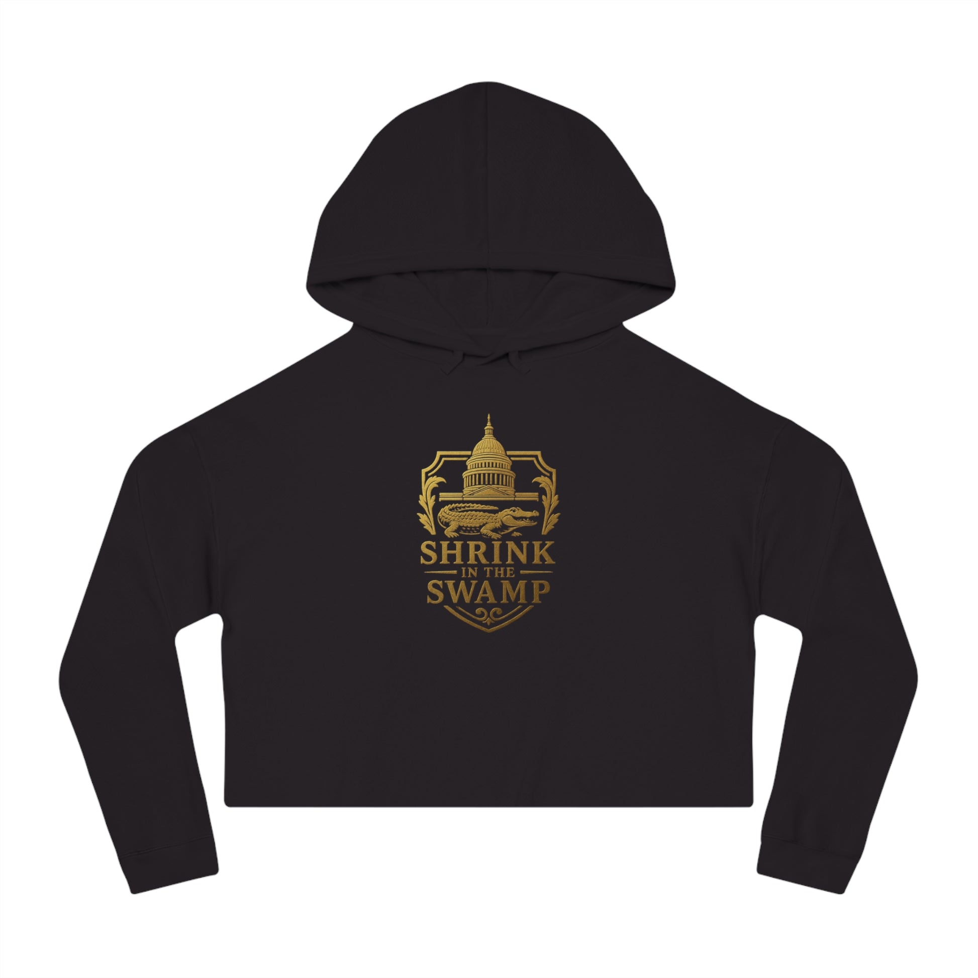 Shrink in the Swamp [TM] Logo Women’s Cropped Hoodie - Sweet Baby Jeez Teez