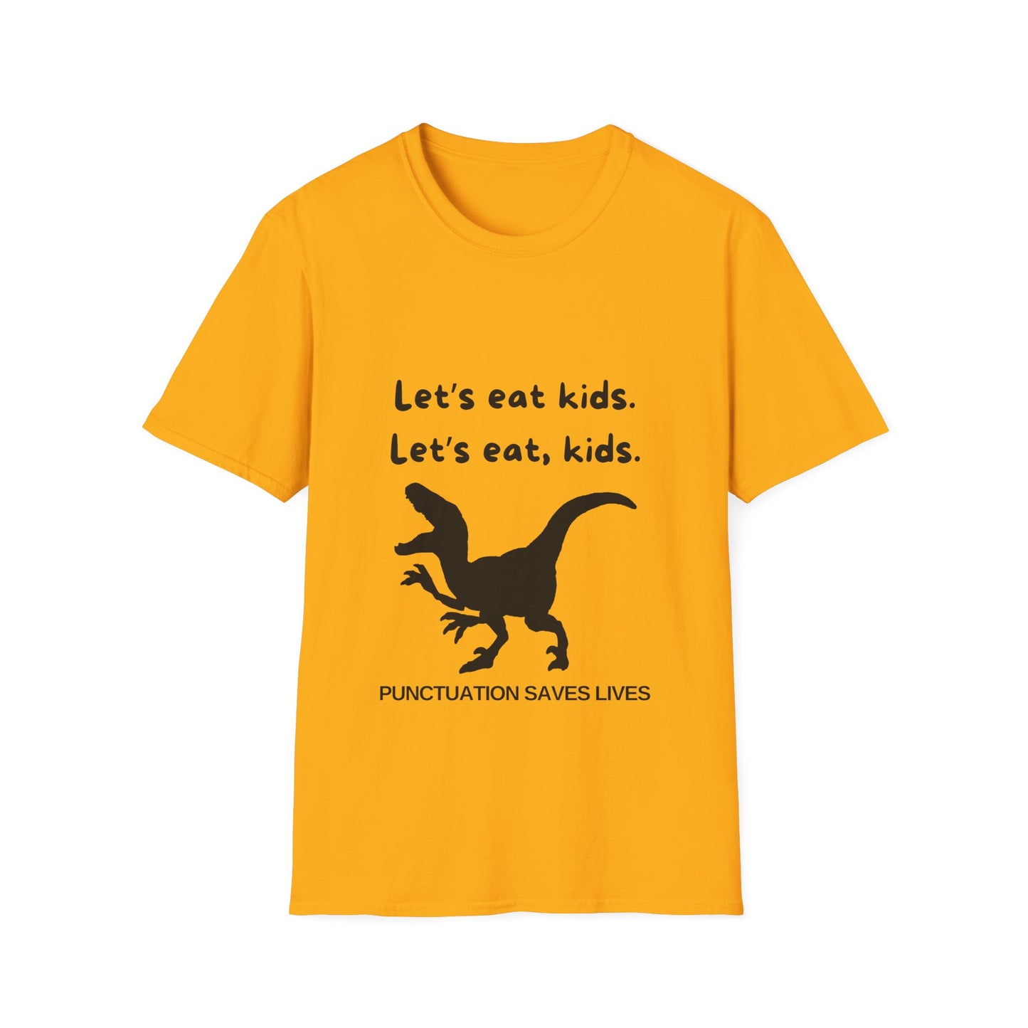 Lets Eat Kids Mens Tshirt (Black Logo) - Sweet Baby Jeez Teez
