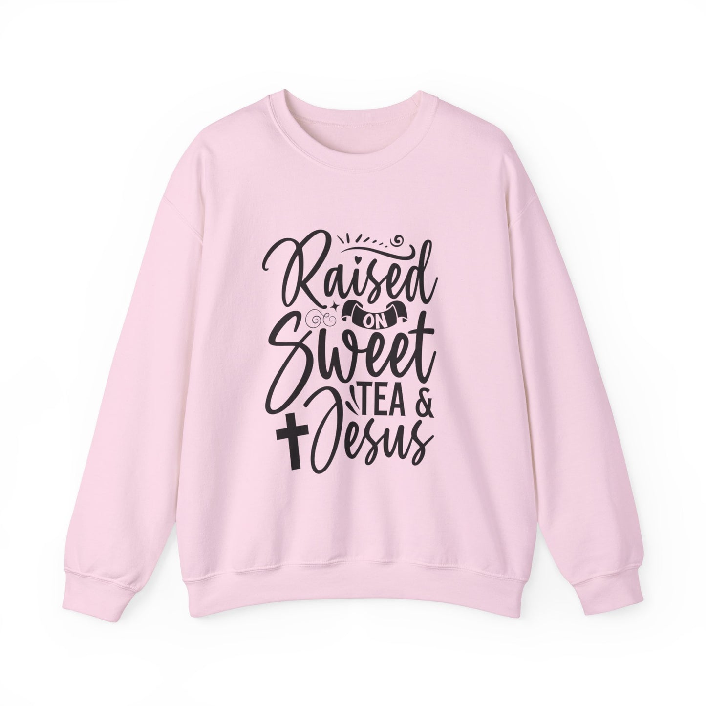 Sweet Tea and Jesus Women's Relaxed Sweatshirt (Black Logo) - Sweet Baby Jeez Teez