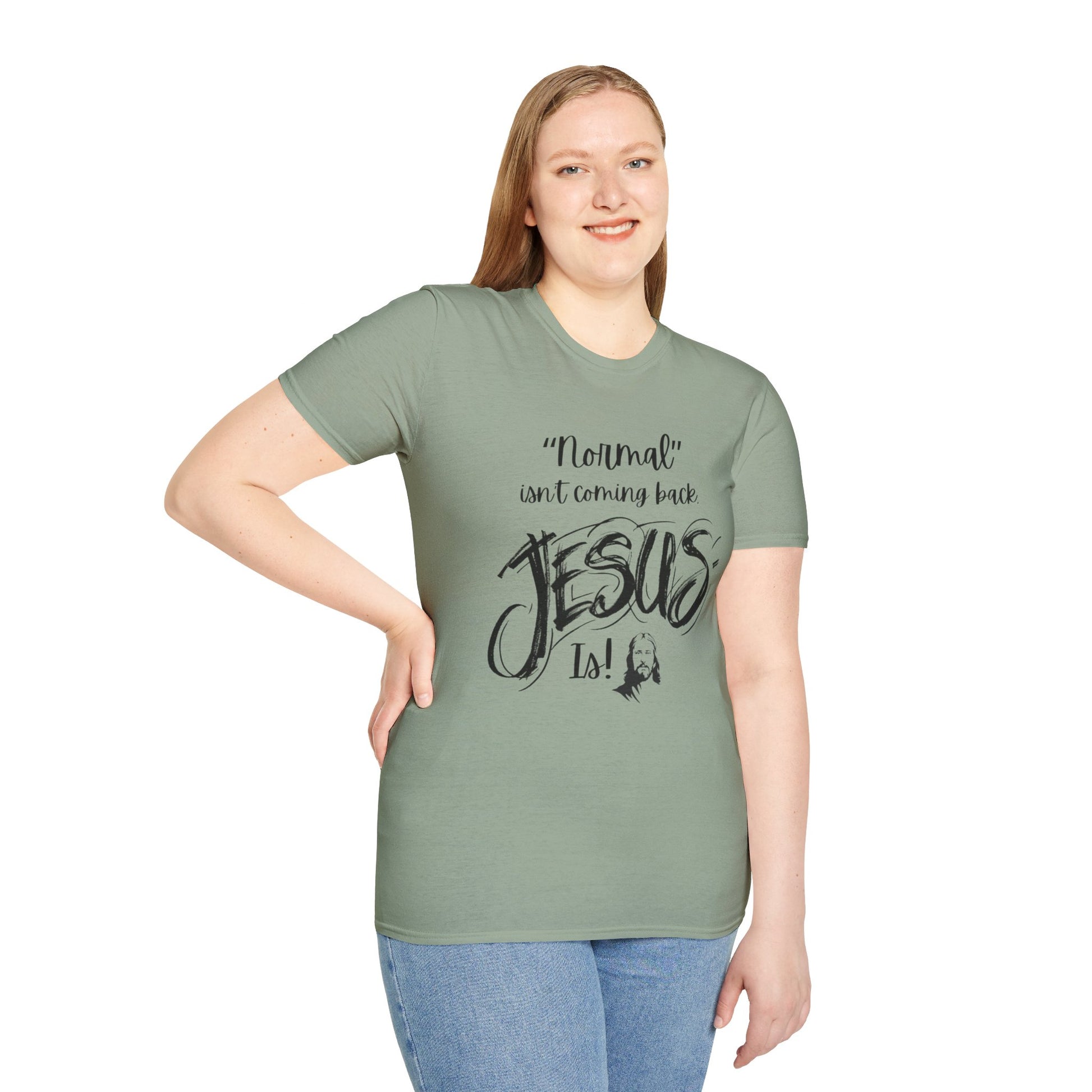 Normal isn't Coming Back Women's Relaxed/Plus Tshirt (Black Logo)) - Sweet Baby Jeez Teez