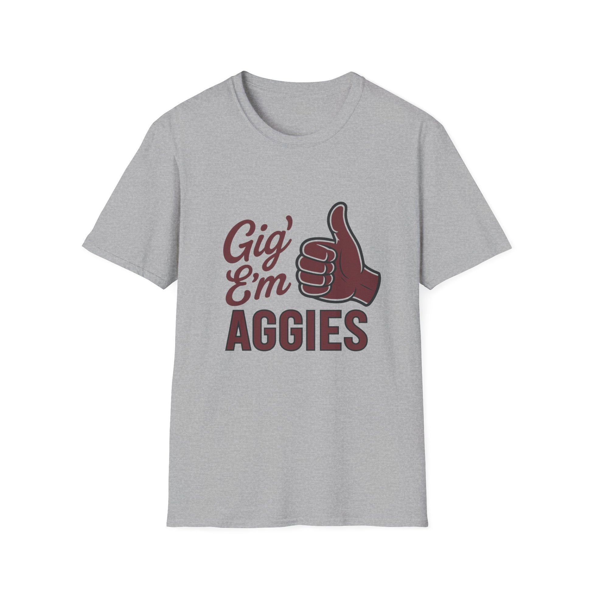 "Gig Em" Aggies Texas A&M Unisex Softstyle T-Shirt - Sweet Baby Jeez Teez
