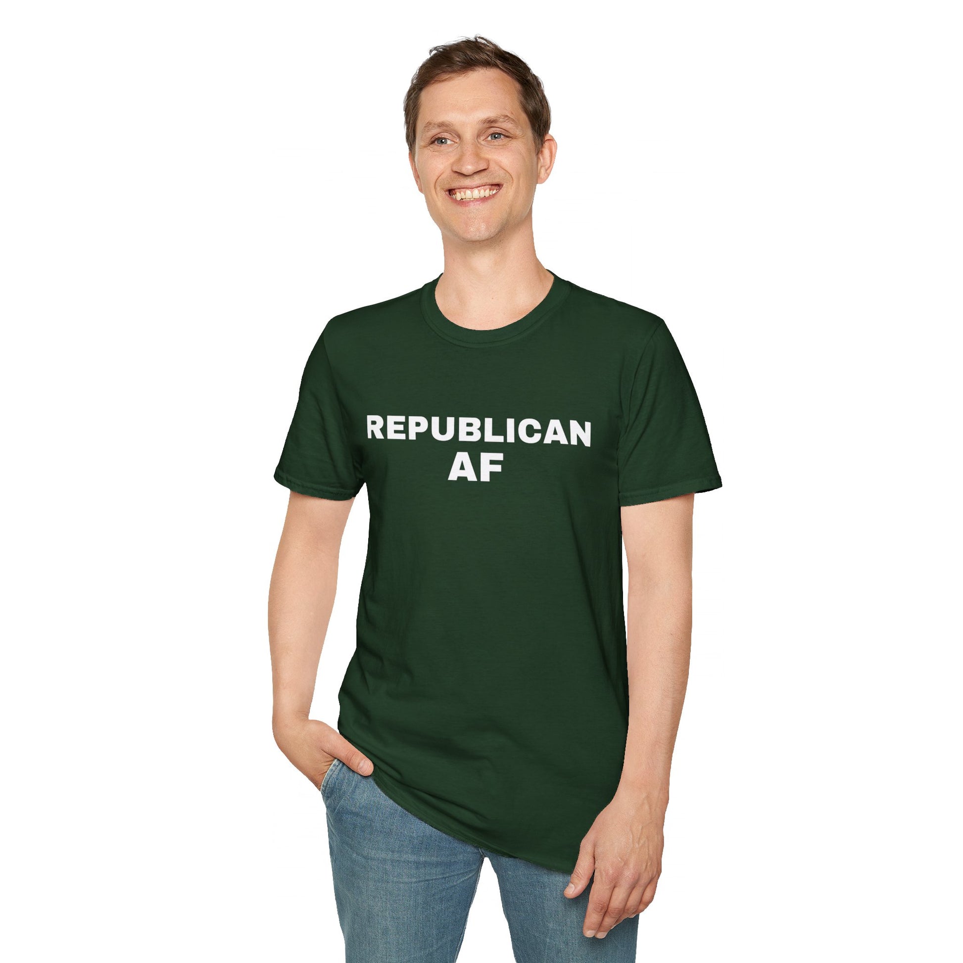 Republican AF Men's Tshirt (White Logo) - Sweet Baby Jeez Teez