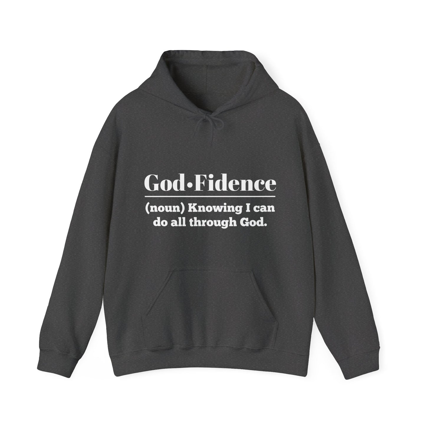 God-Fidence Men's Hoodie (White Logo) - Sweet Baby Jeez Teez