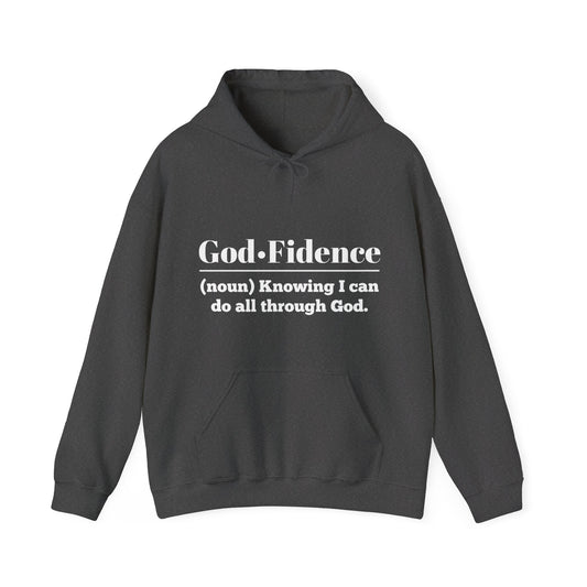 God-Fidence Men's Hoodie (White Logo) - Sweet Baby Jeez Teez