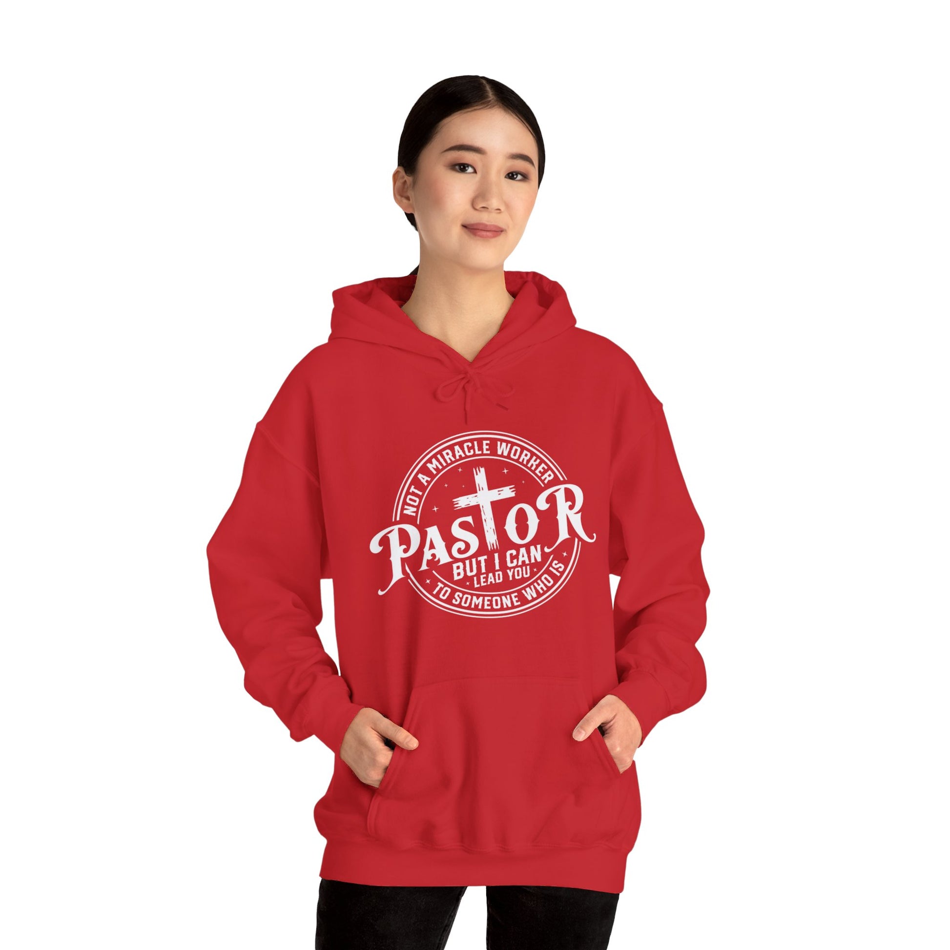 Pastor Women's Relaxed Hooded Sweatshirt (White Logo) - Sweet Baby Jeez Teez