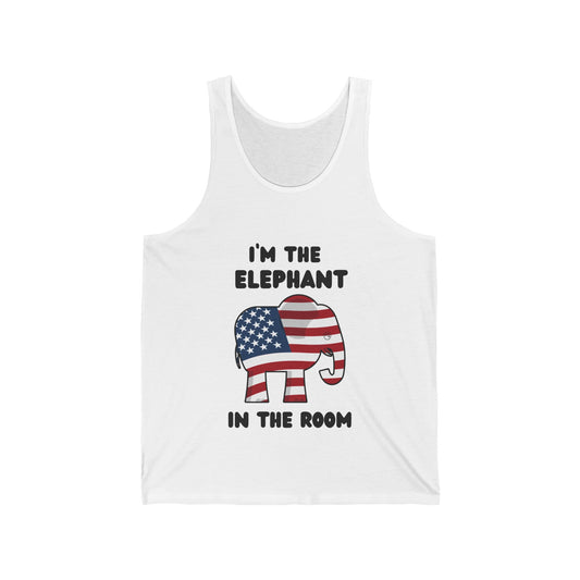 Elephant in Room Cartoon Women's Relaxed Tank (Black Logo) - Sweet Baby Jeez Teez